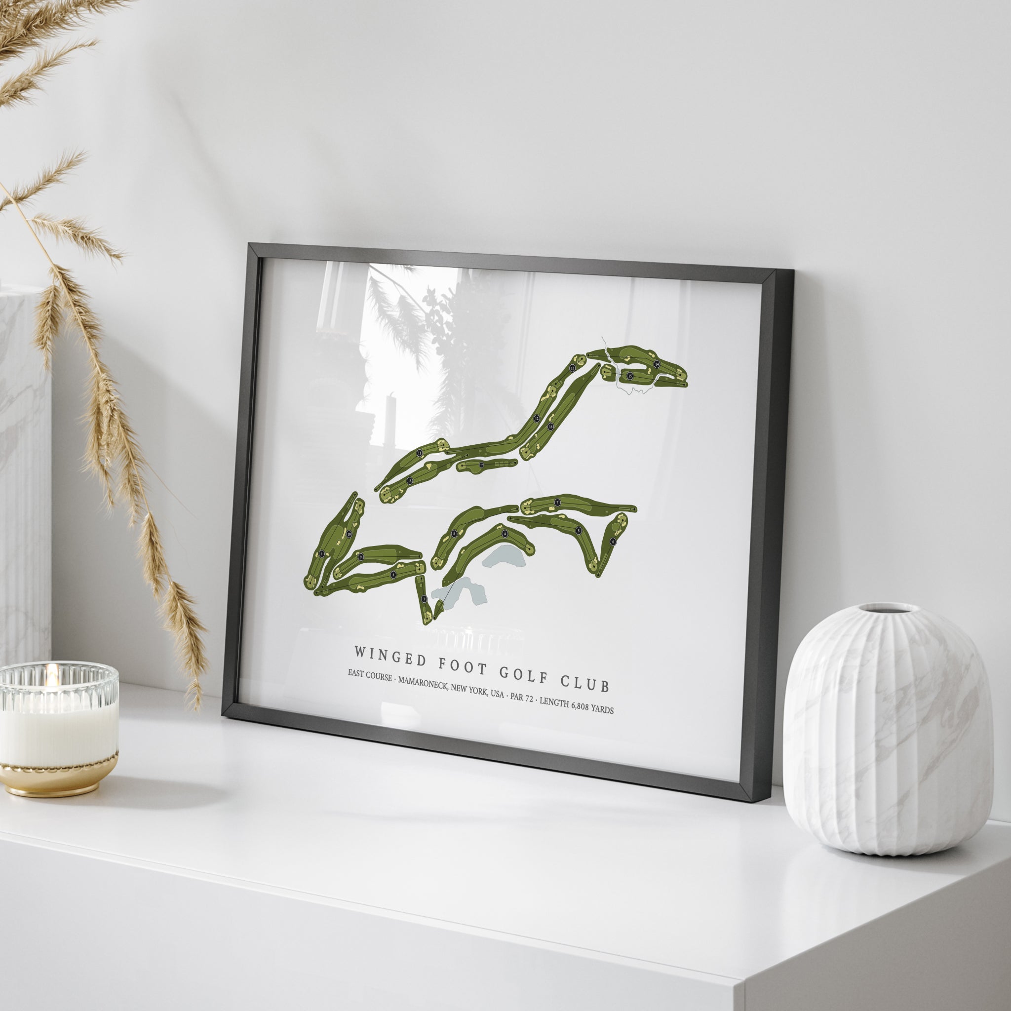 Winged Foot Golf Club - East Course | Golf Course Print | On Table