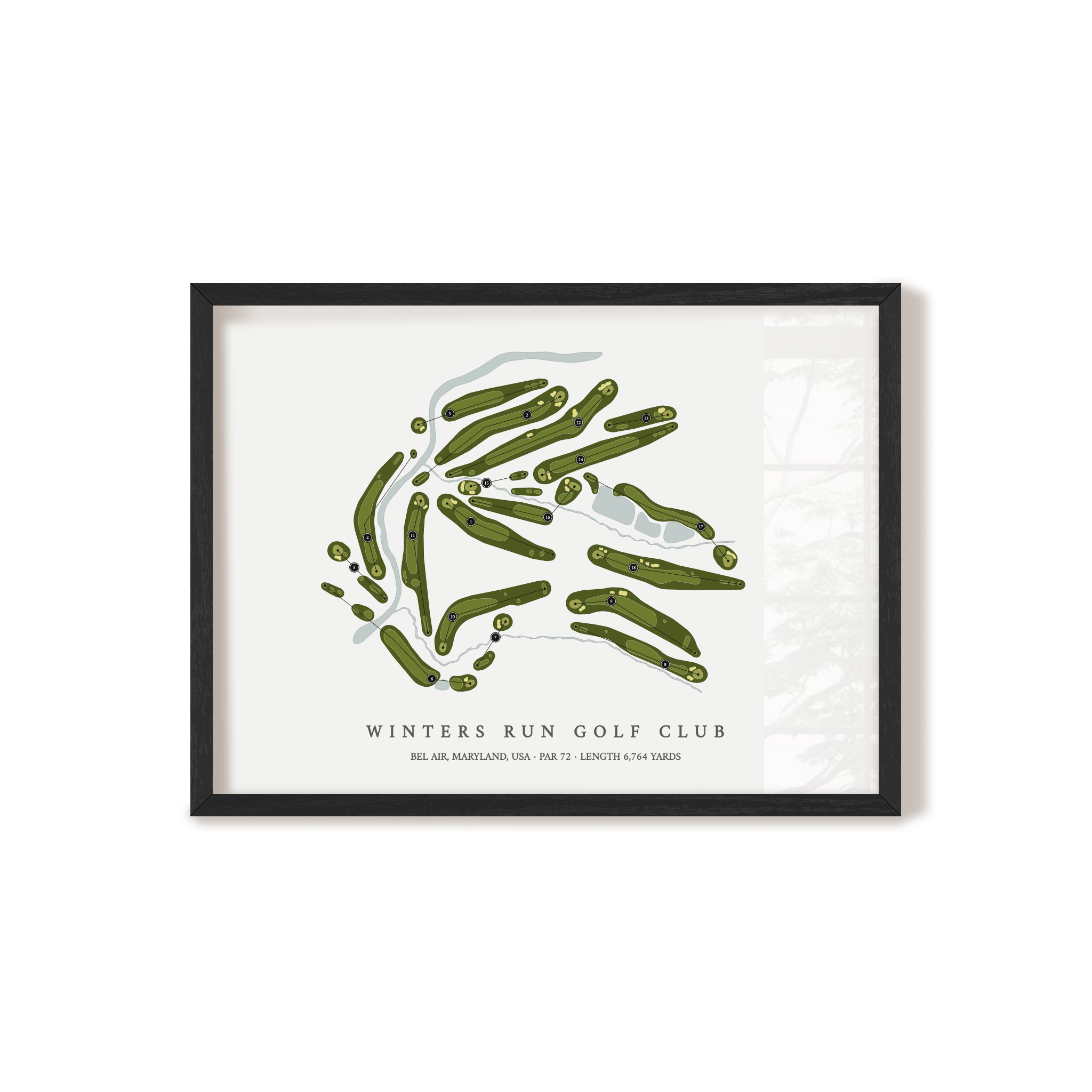 Winters Run Golf Club | Golf Course Map | Black+Frame