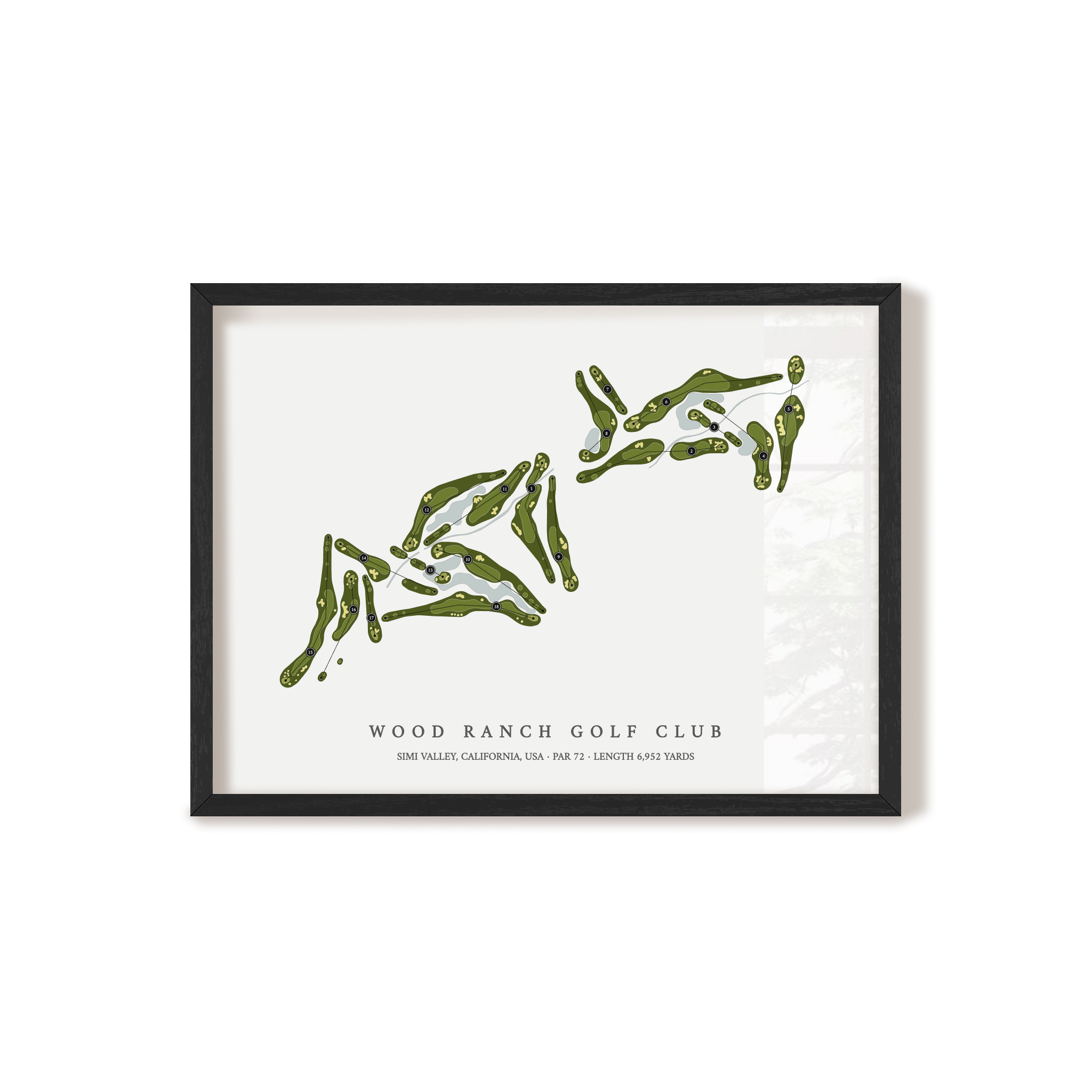 Wood Ranch Golf Club | Golf Course Map | Black Frame