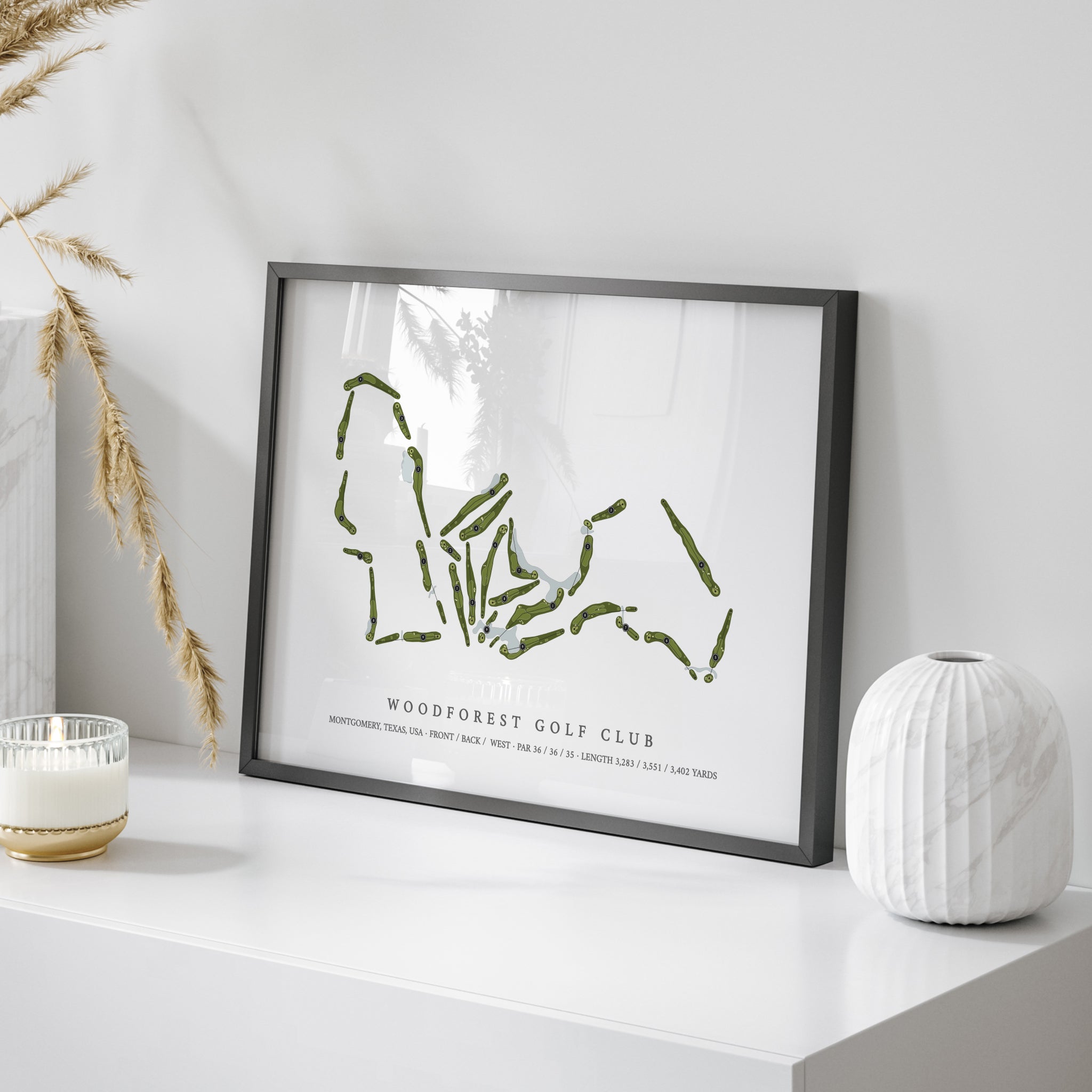 Woodforest Golf Club | Golf Course Map | On Table