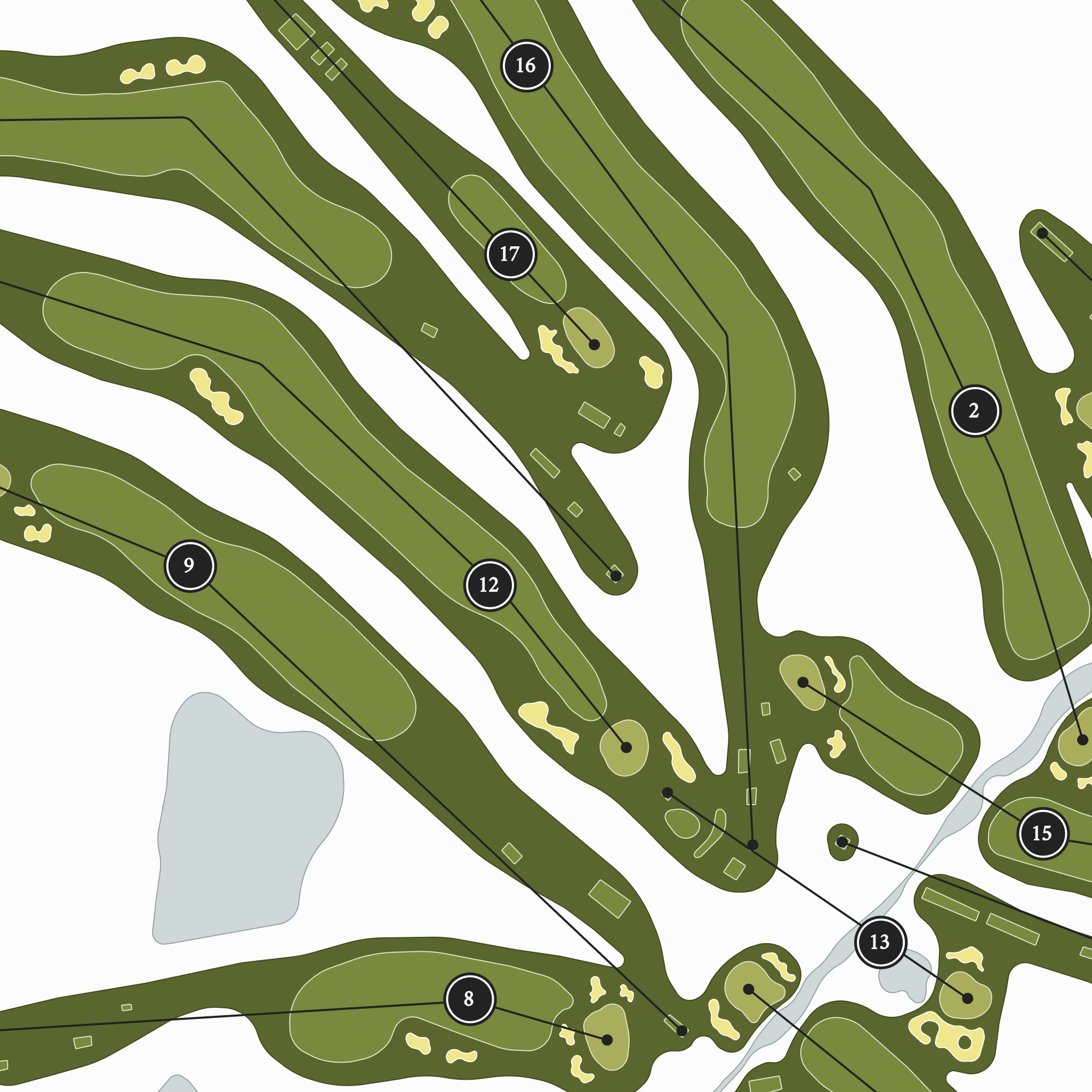 Woodholme Country Club | Golf Course Map | Close Up