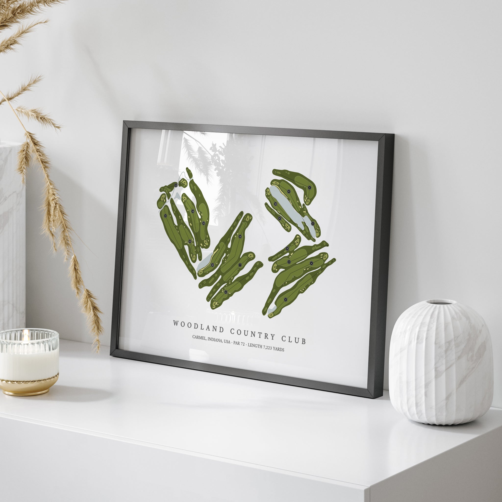 Woodland Country Club | Golf Course Map | On Table