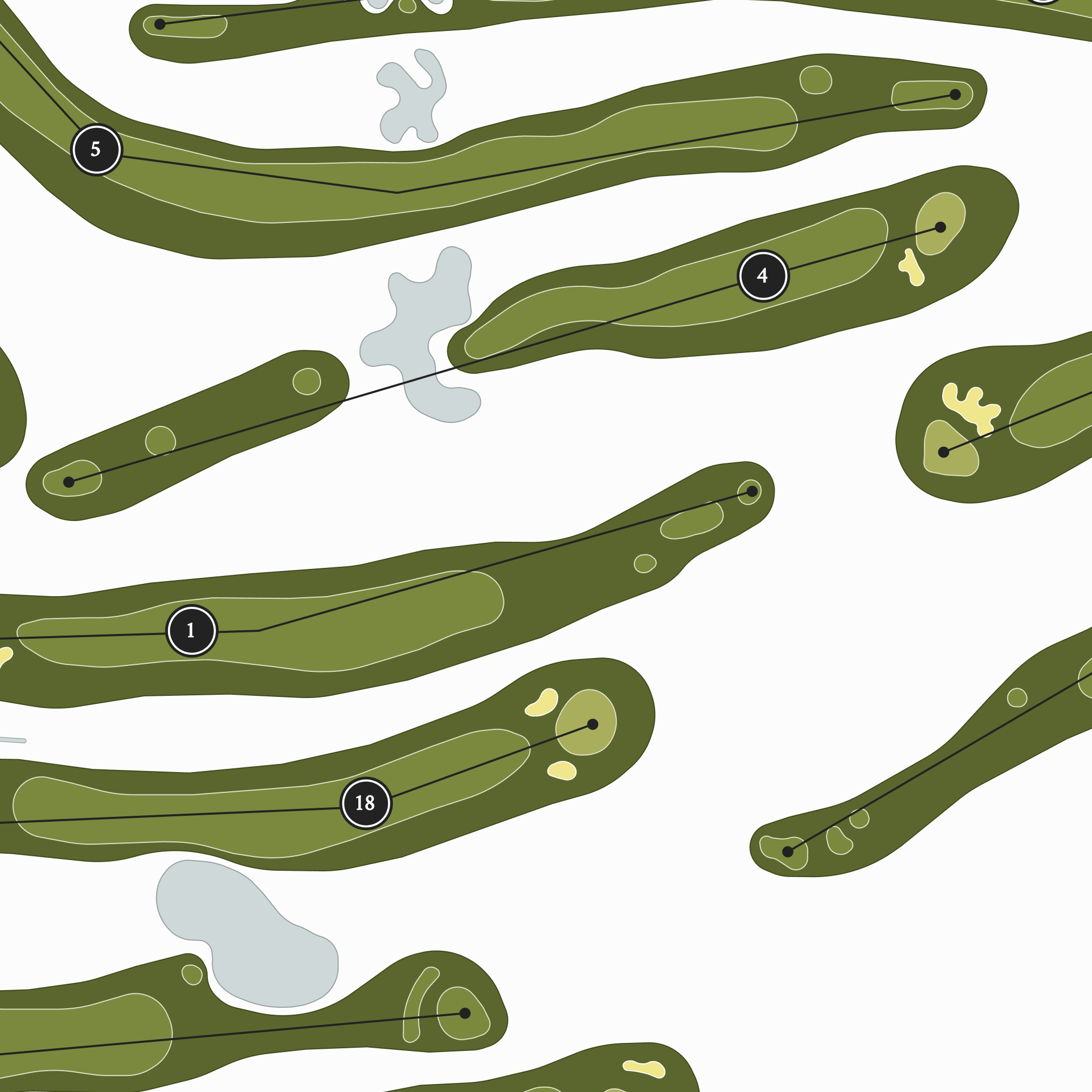 Woodland Golf Club | Golf Course Map | Close Up