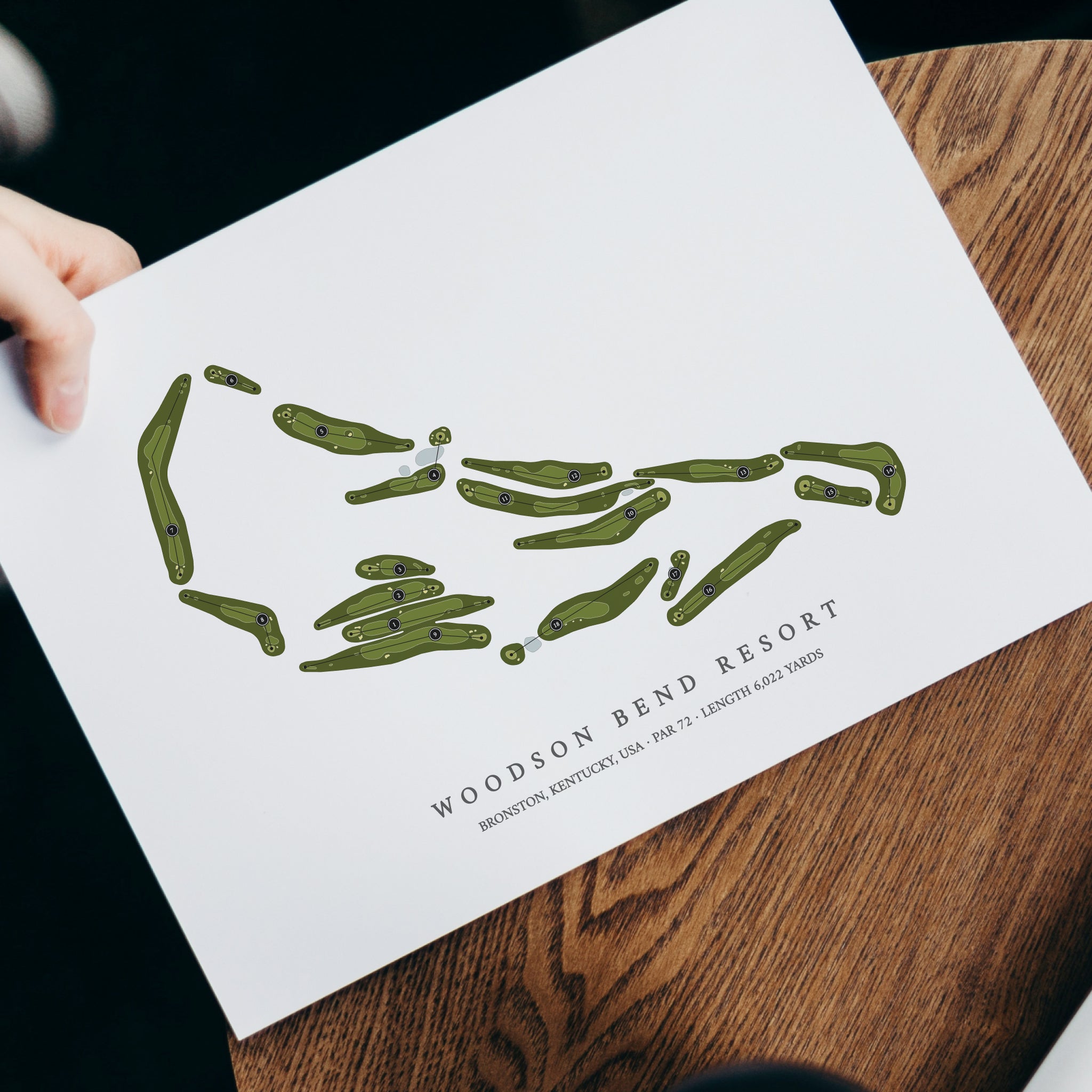 Woodson Bend Resort | Golf Course Map | With Laptop