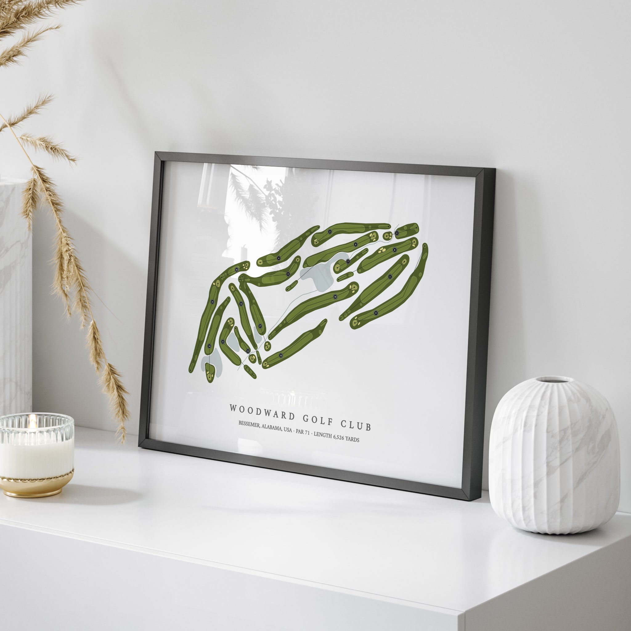 Woodward Golf Club | Golf Course Map | On Table
