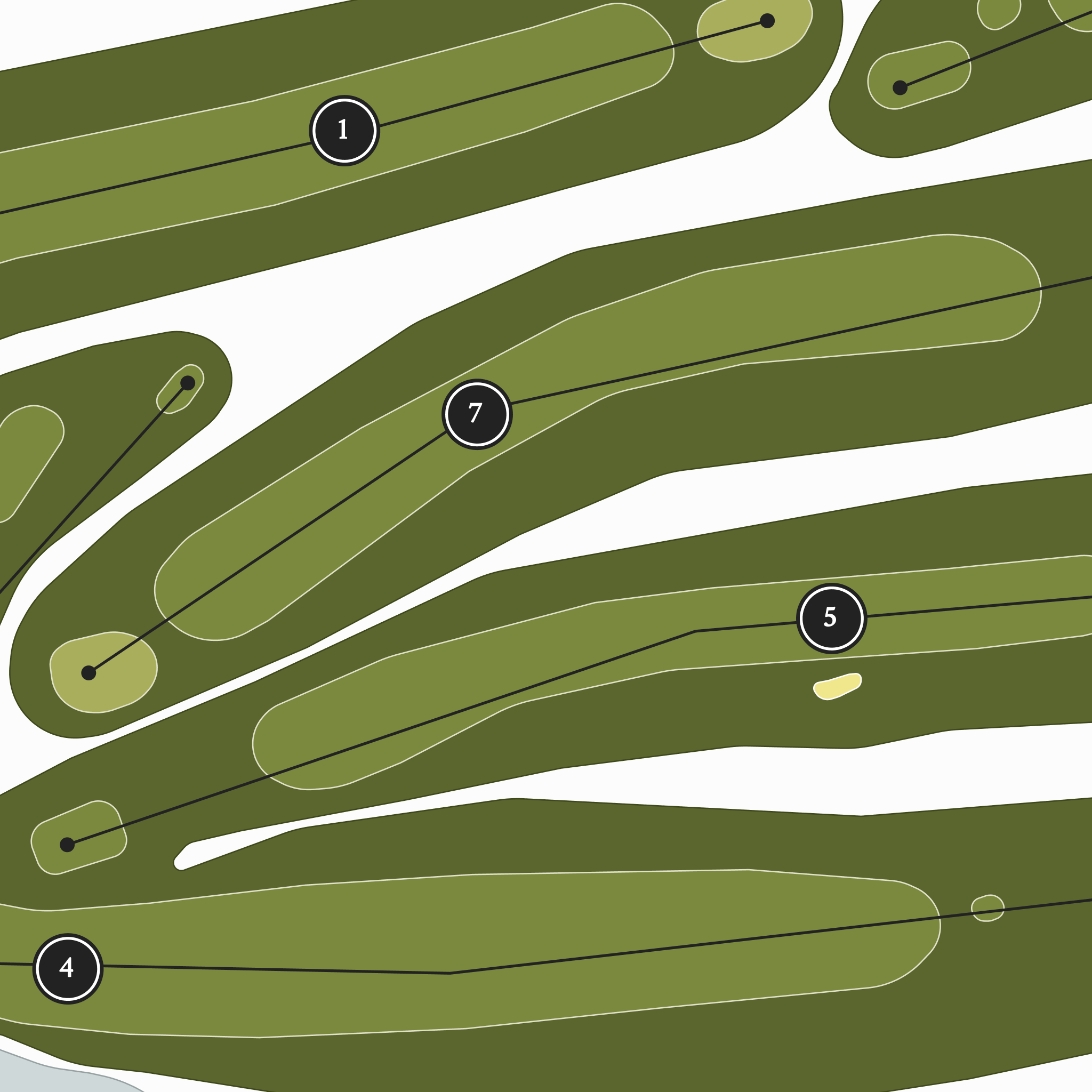Woodward Golf Club | Golf Course Map | Close Up