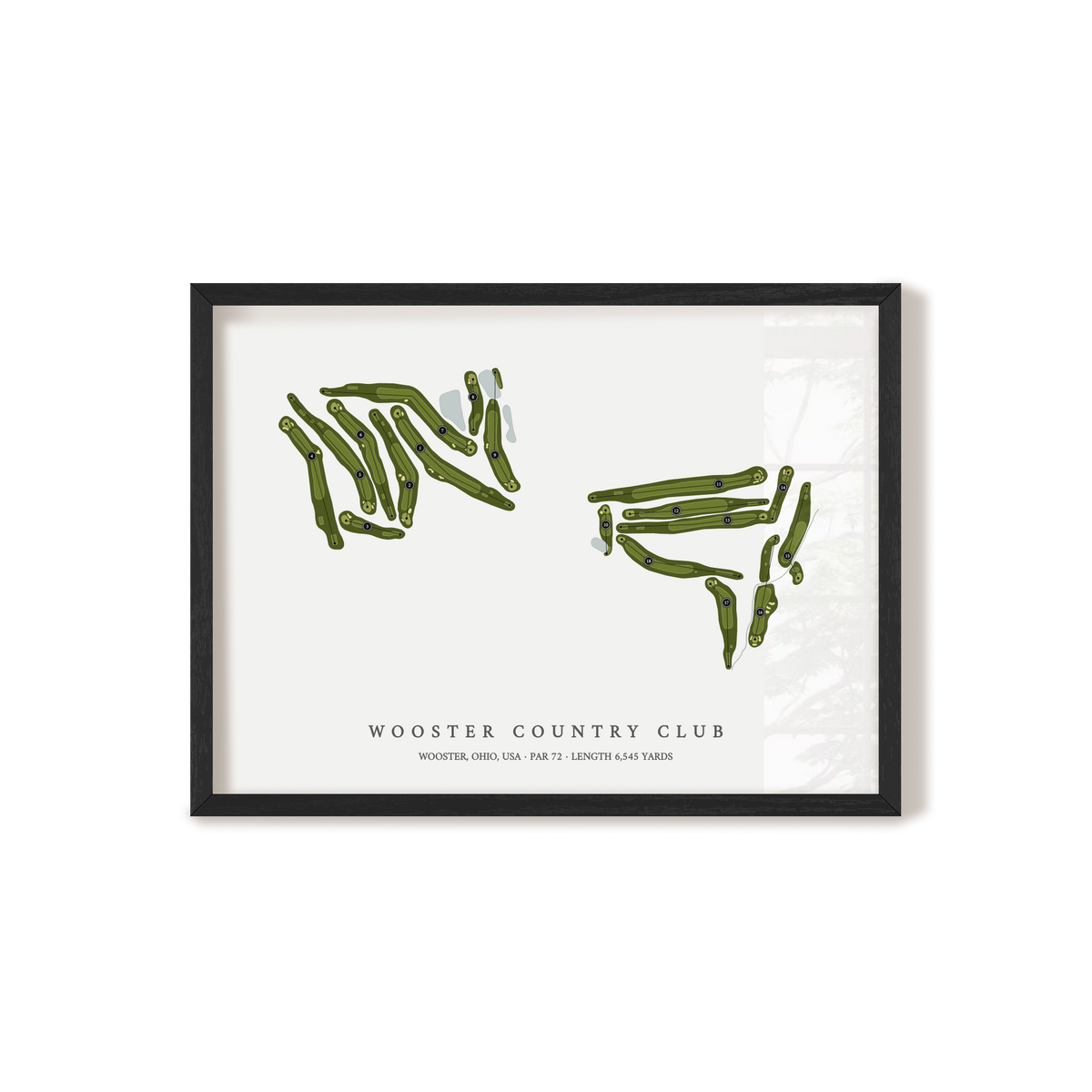 Wooster Country Club | Golf Course Print | Black Frame