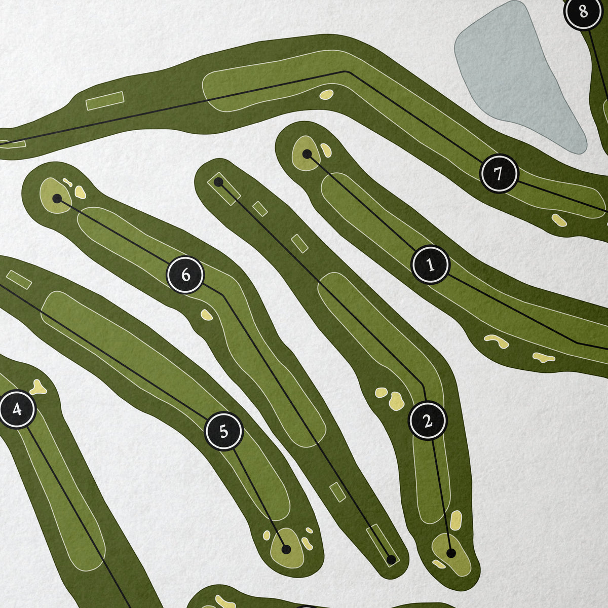 Wooster Country Club | Golf Course Print | Close Up