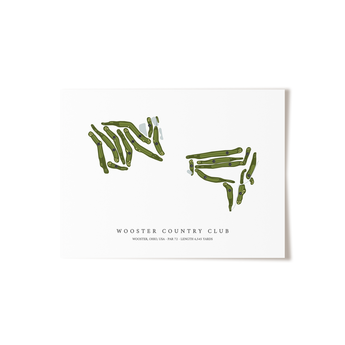 Wooster Country Club | Golf Course Print | Unframed