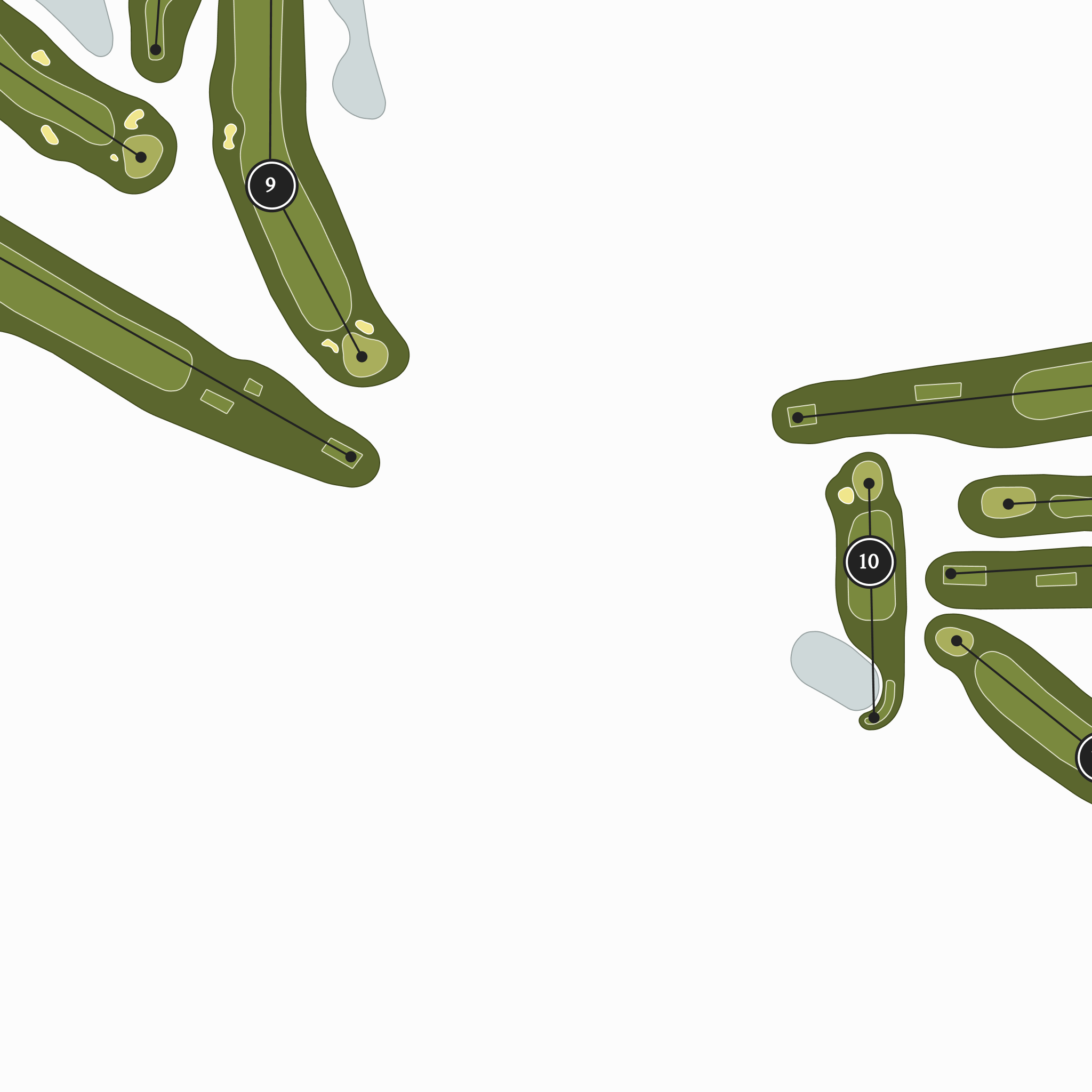 Wooster Country Club | Heritage Style Golf Course Print | Close Up