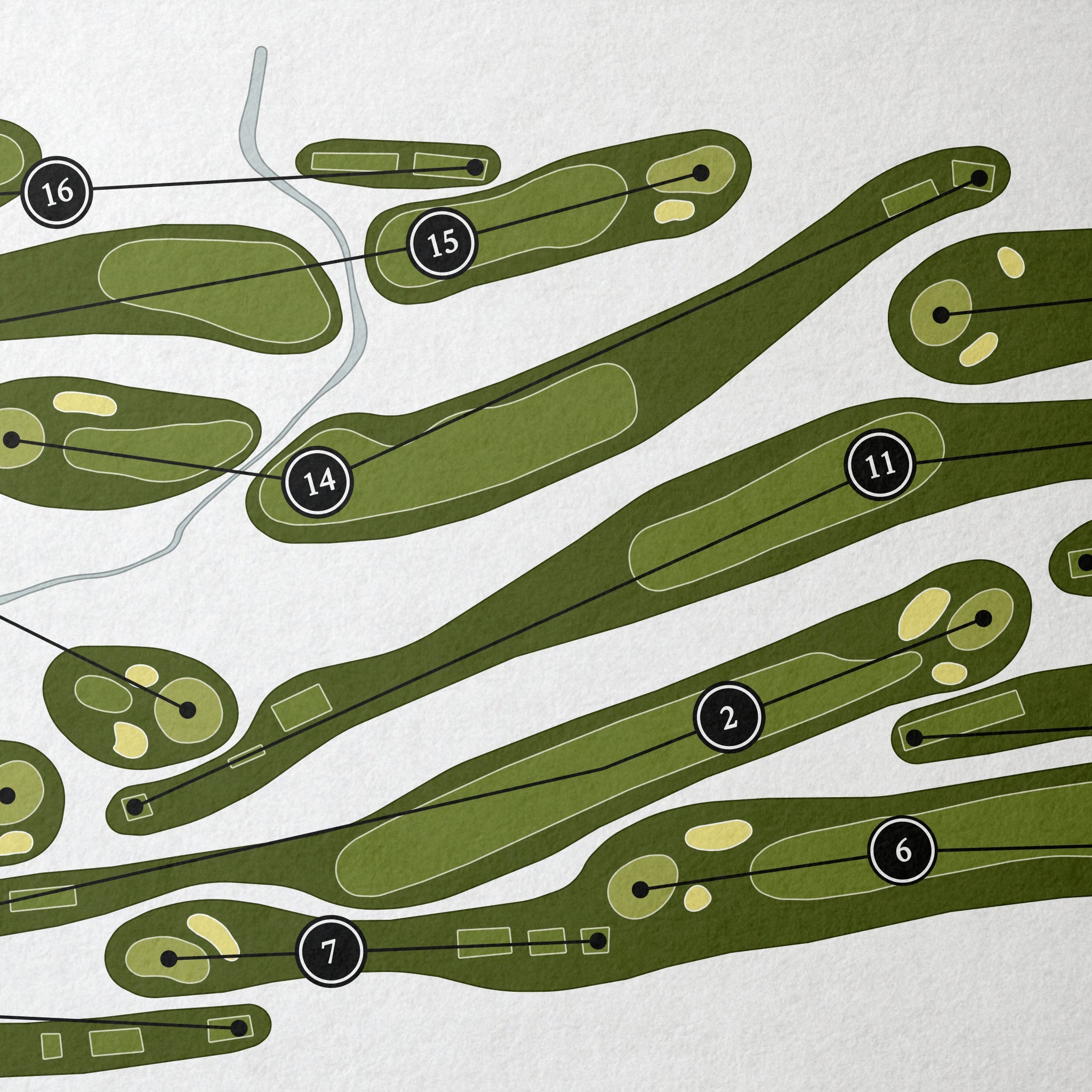 Wyckoff Country Club | Golf Course Map | Close Up