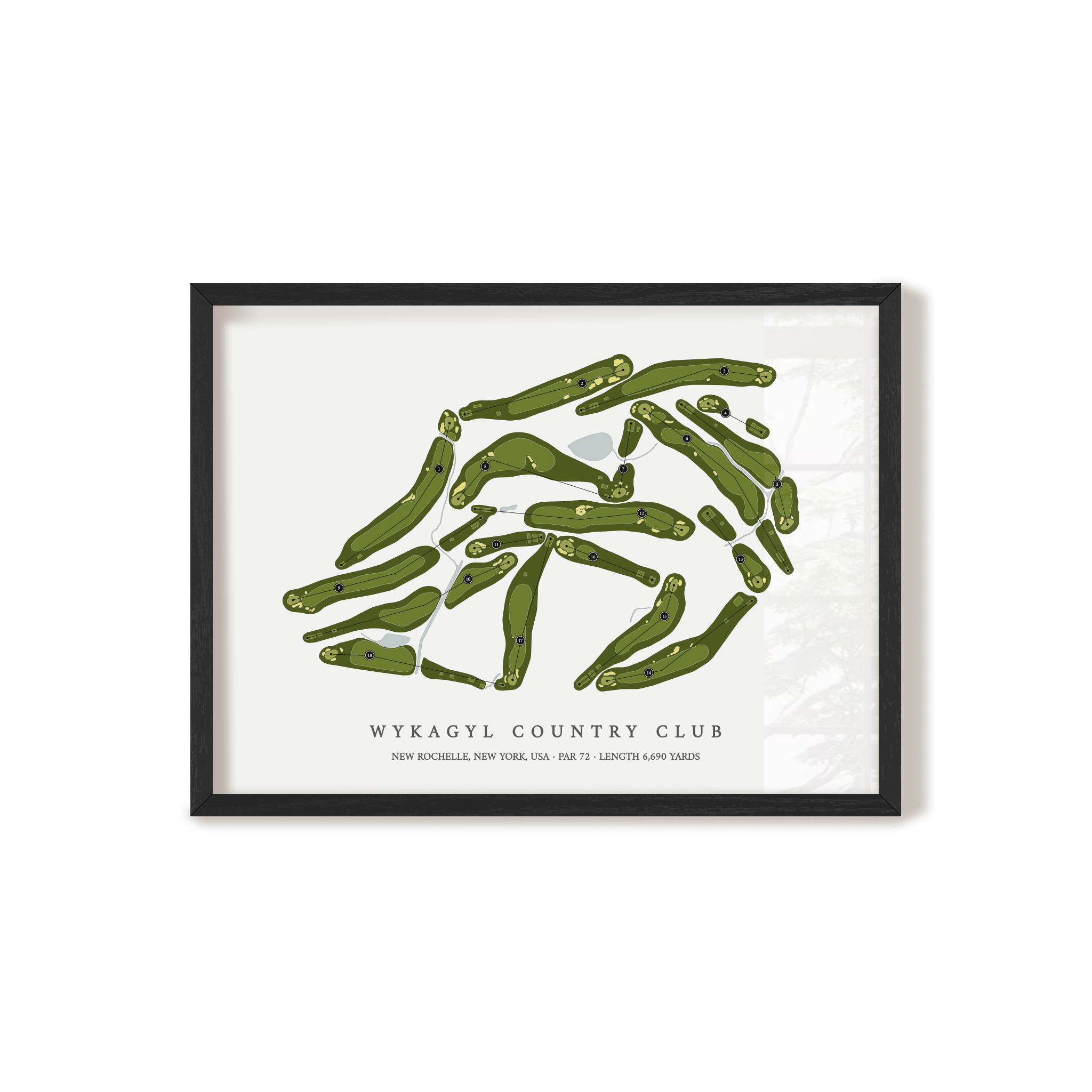 Wykagyl Country Club | Golf Course Map | Black+Frame