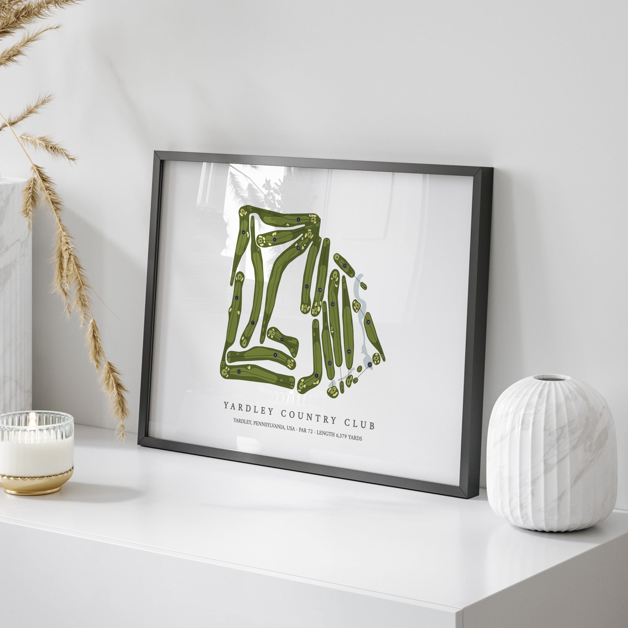 Yardley Country Club | Golf Course Map | On Table