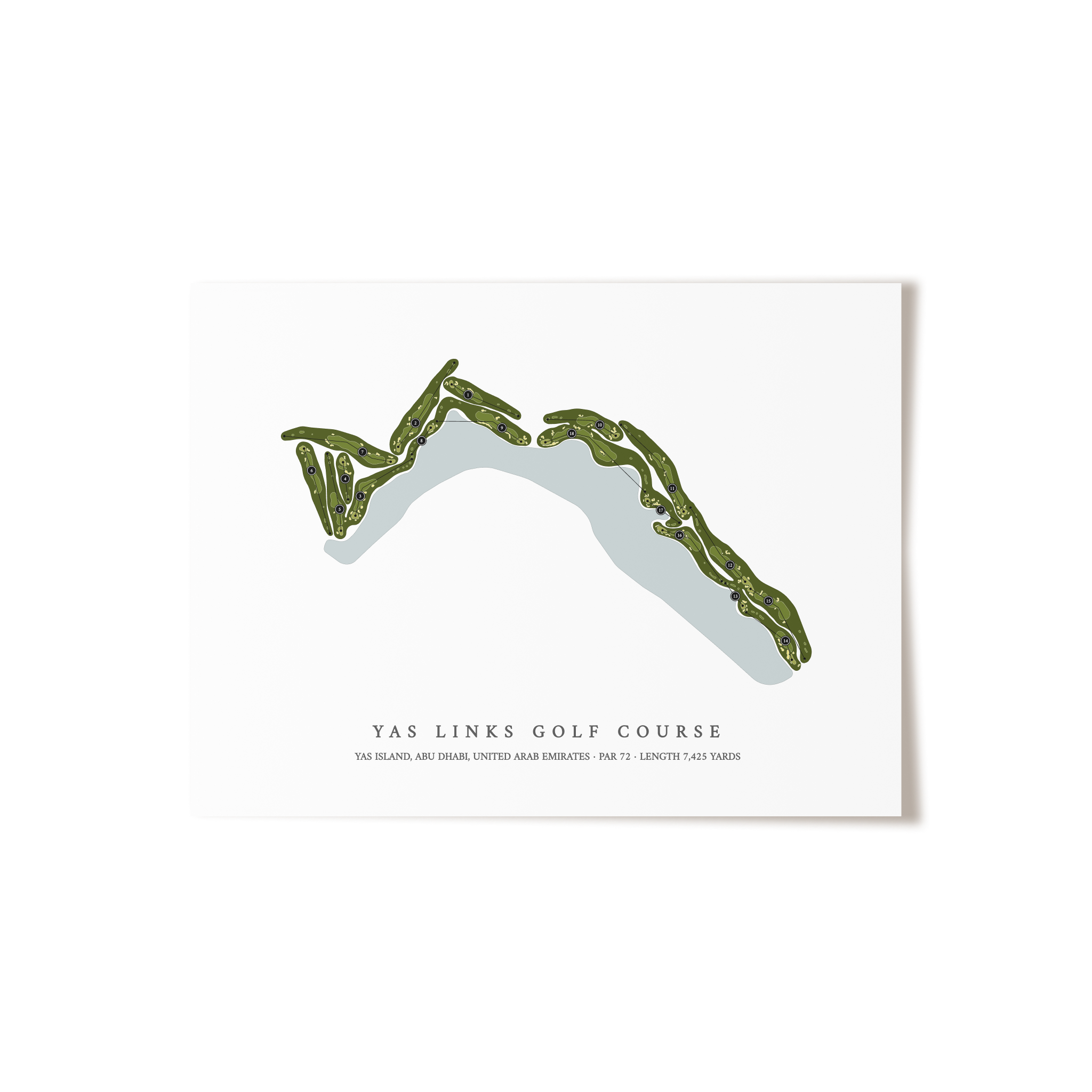 Yas Links Golf Course | Golf Course Print | Unframed