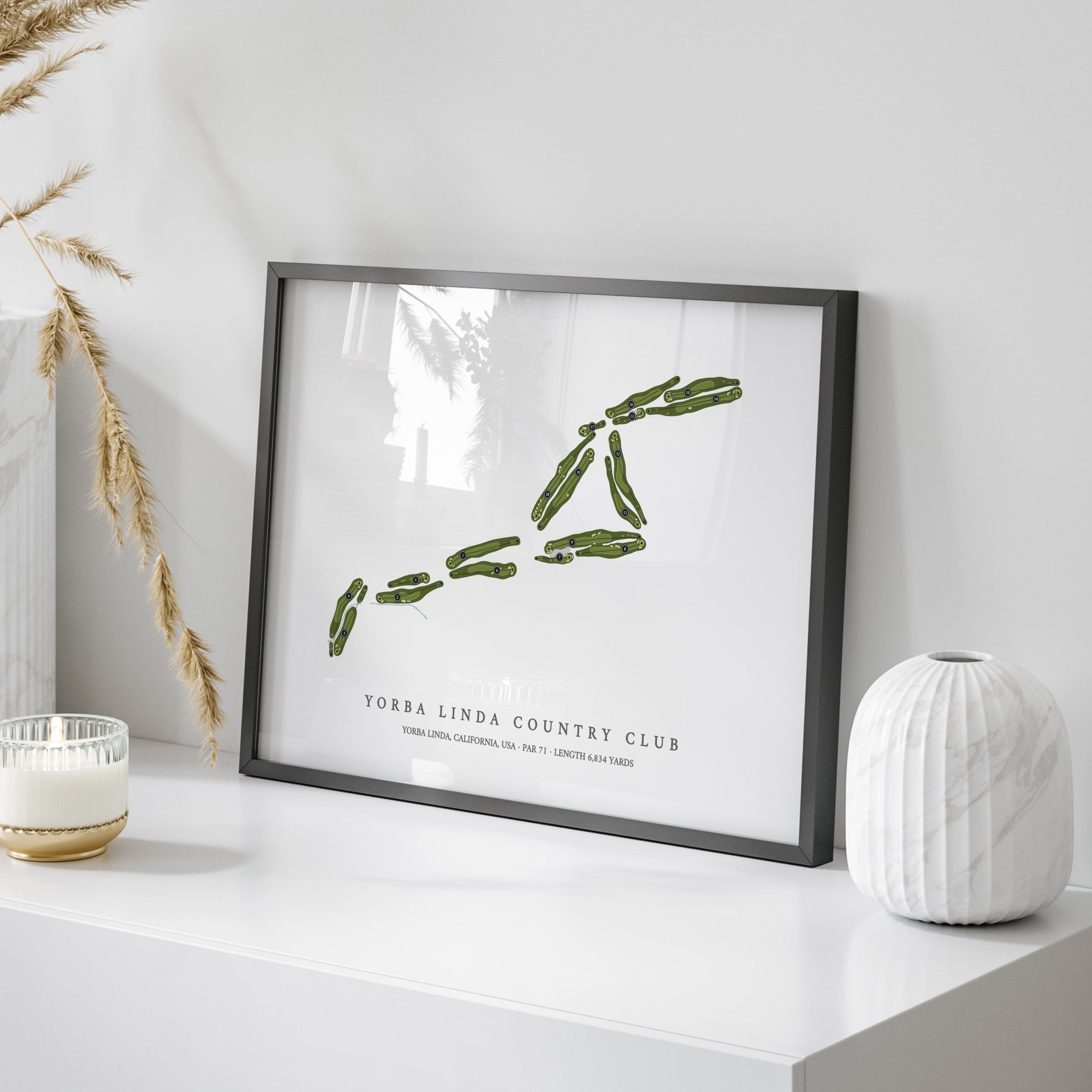 Yorba Linda Country Club | Golf Course Map | On Table
