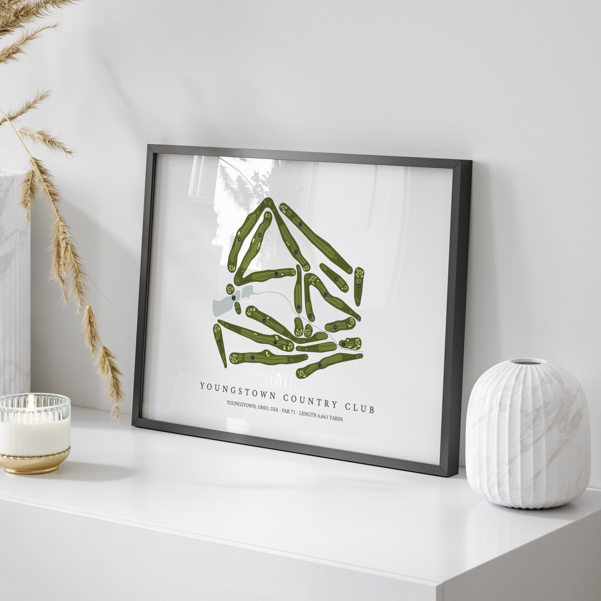 Youngstown Country Club | Golf Course Map | On Table