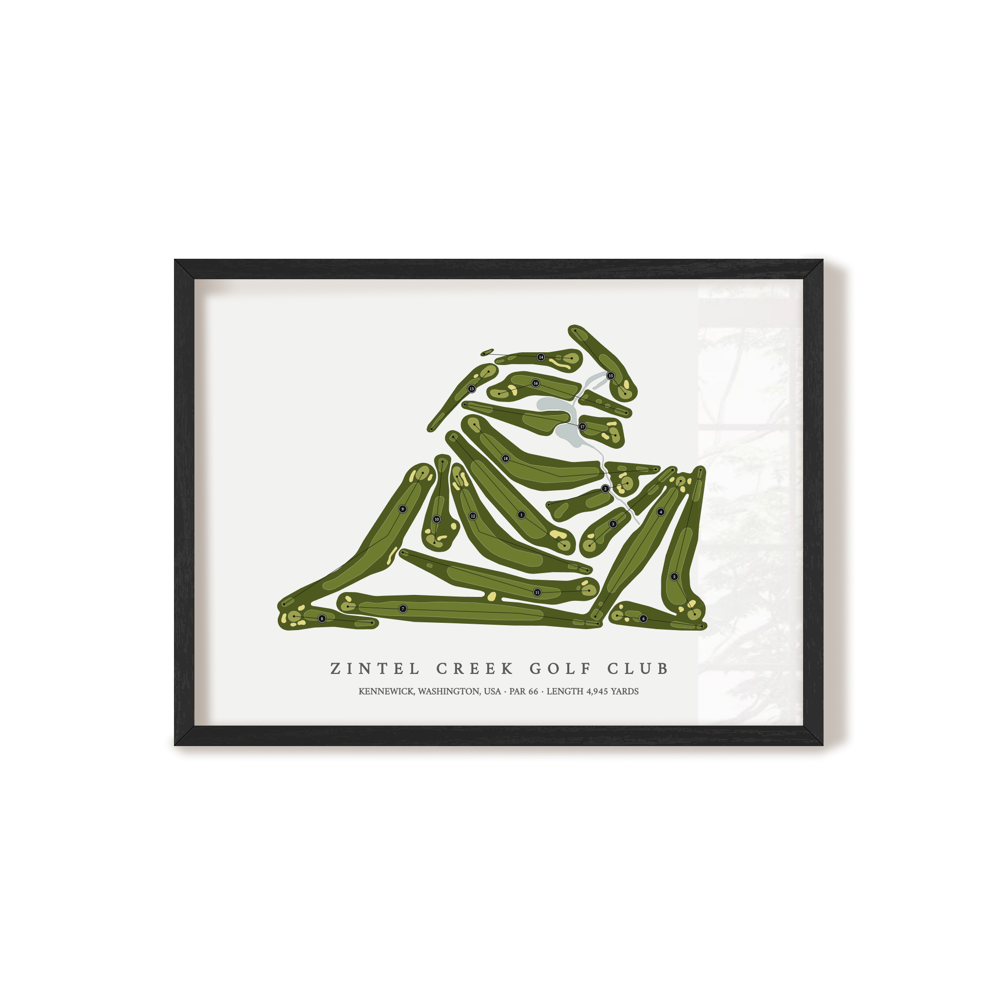Zintel Creek Golf Club | Golf Course Map | Black+Frame