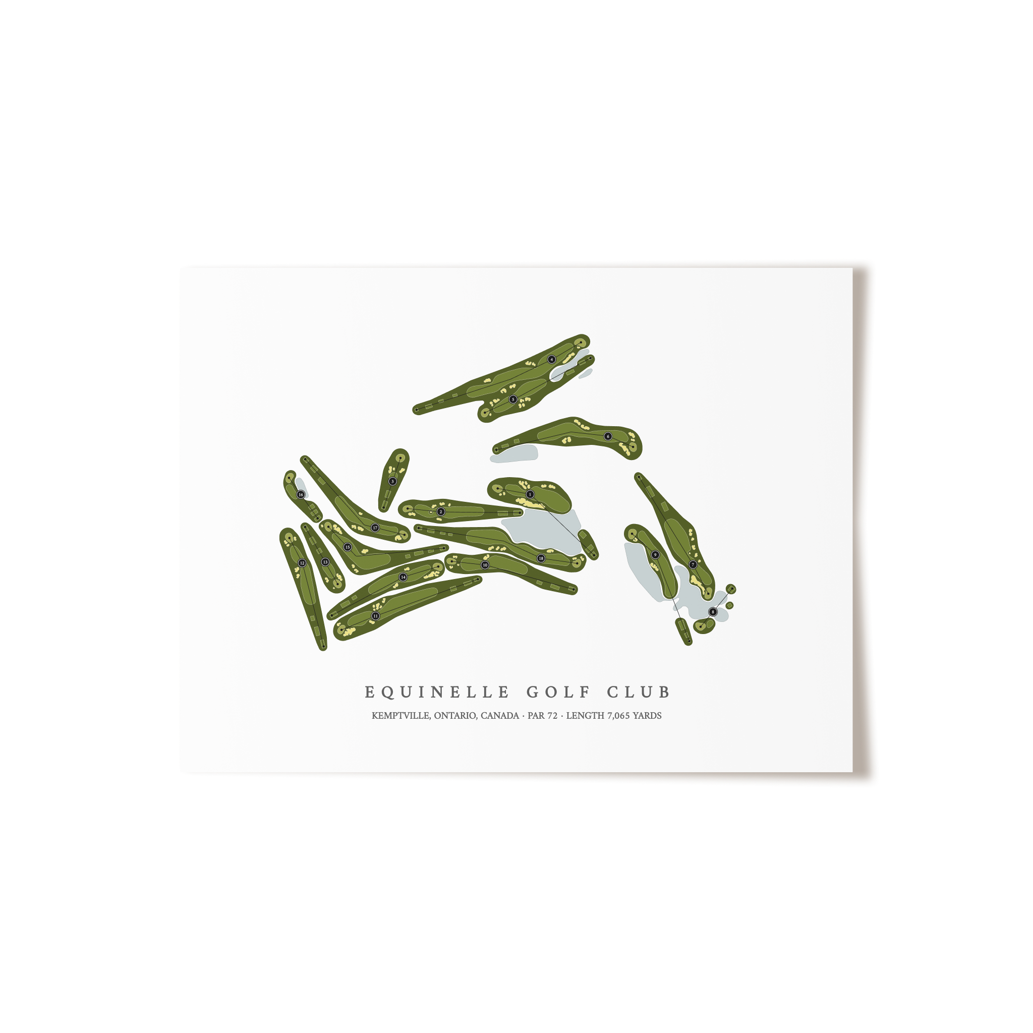 eQuinelle Golf Club | Golf Course Map | Unframed