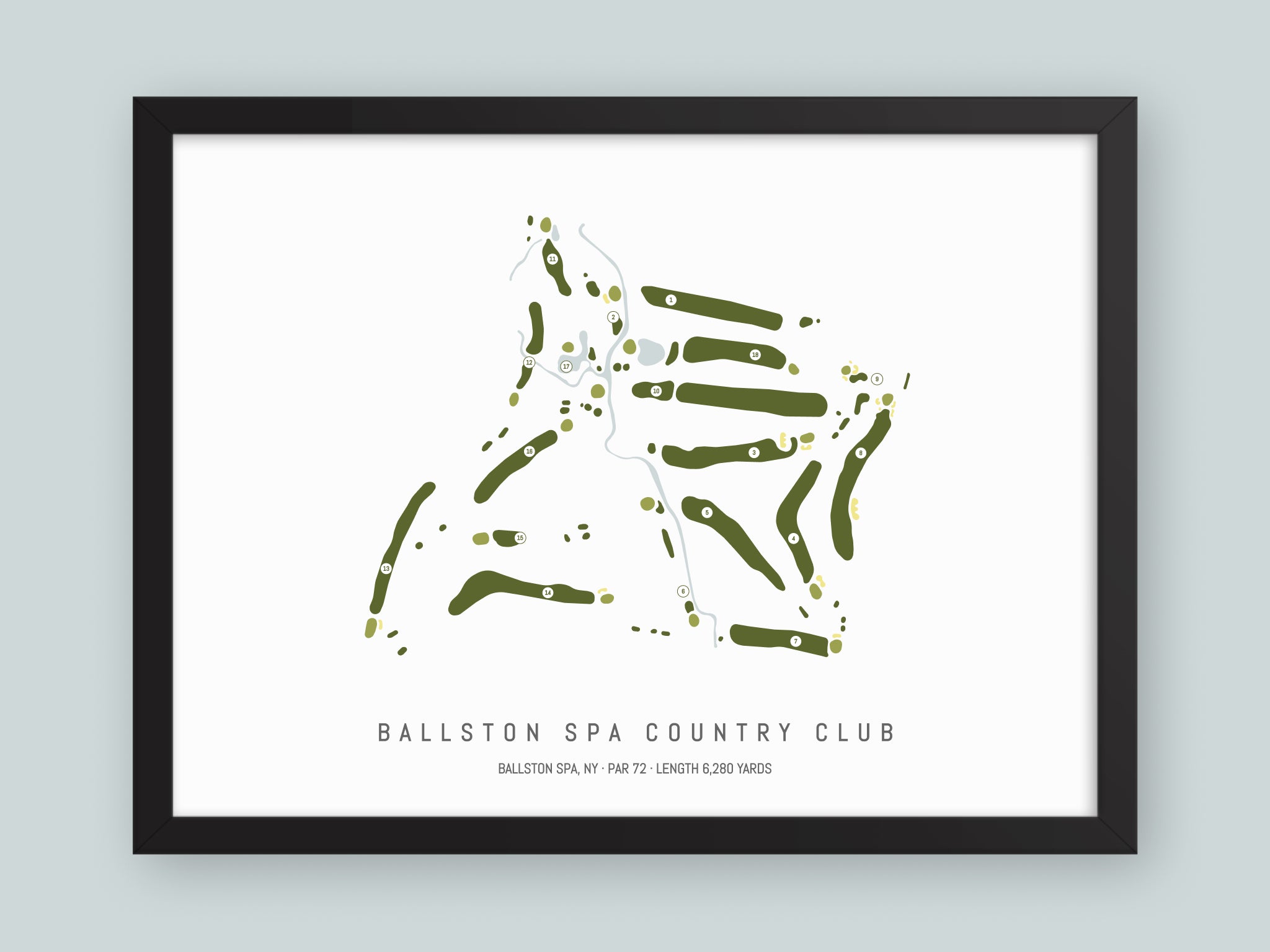 Ballston-Spa-Country-Club-NY--Black-Frame-24x18-With-Hole-Numbers