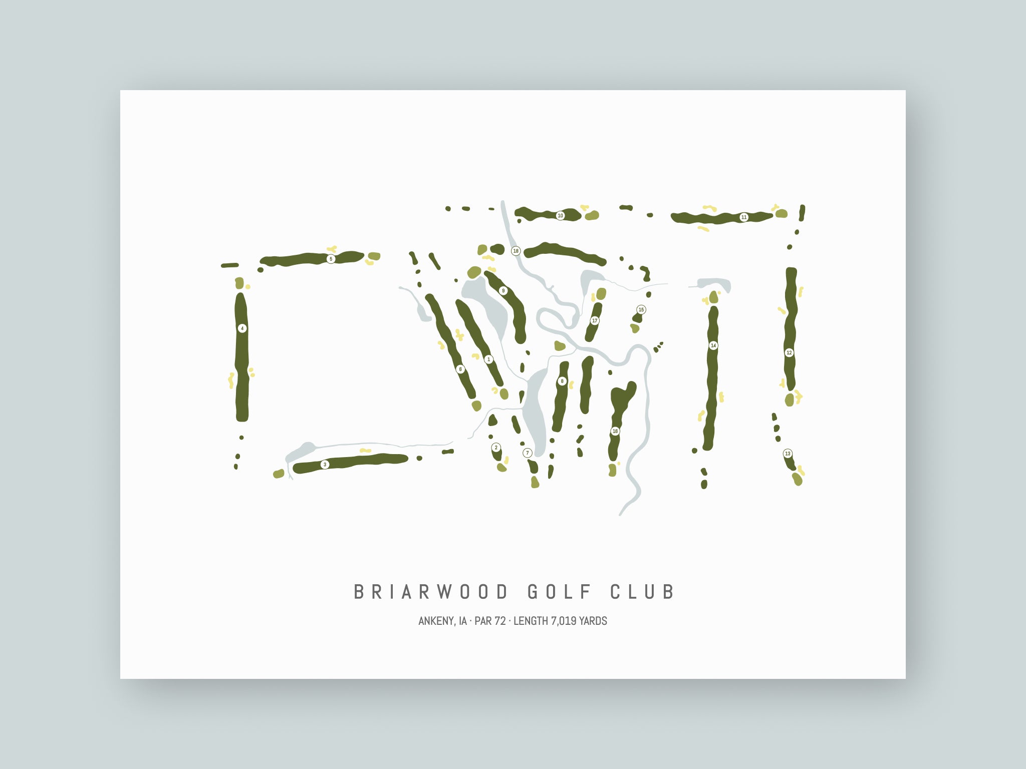 Briarwood-Golf-Club-IA--Unframed-24x18-With-Hole-Numbers