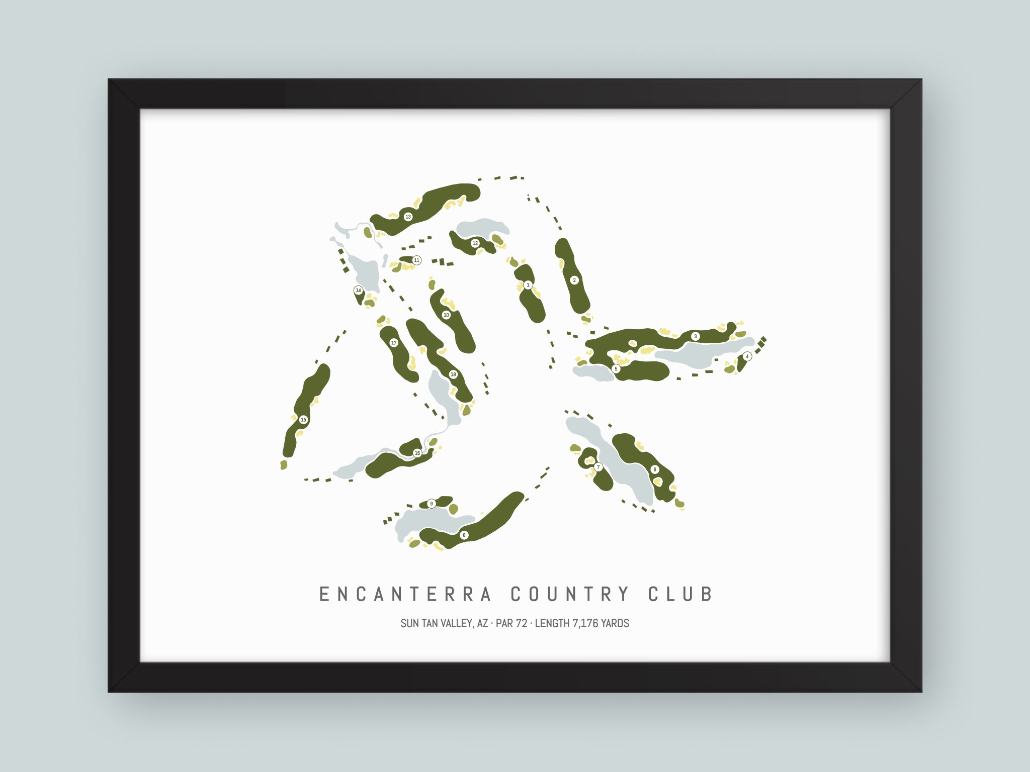 Encanterra-Country-Club-AZ--Black-Frame-24x18-With-Hole-Numbers