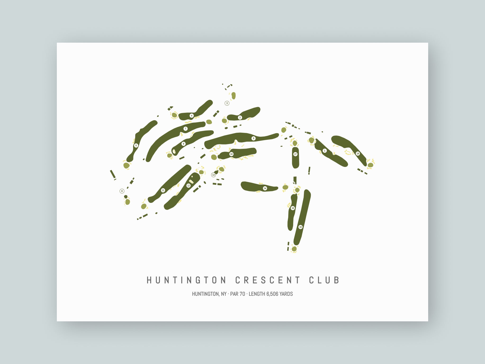 Huntington-Crescent-Club-NY--Unframed-24x18-With-Hole-Numbers