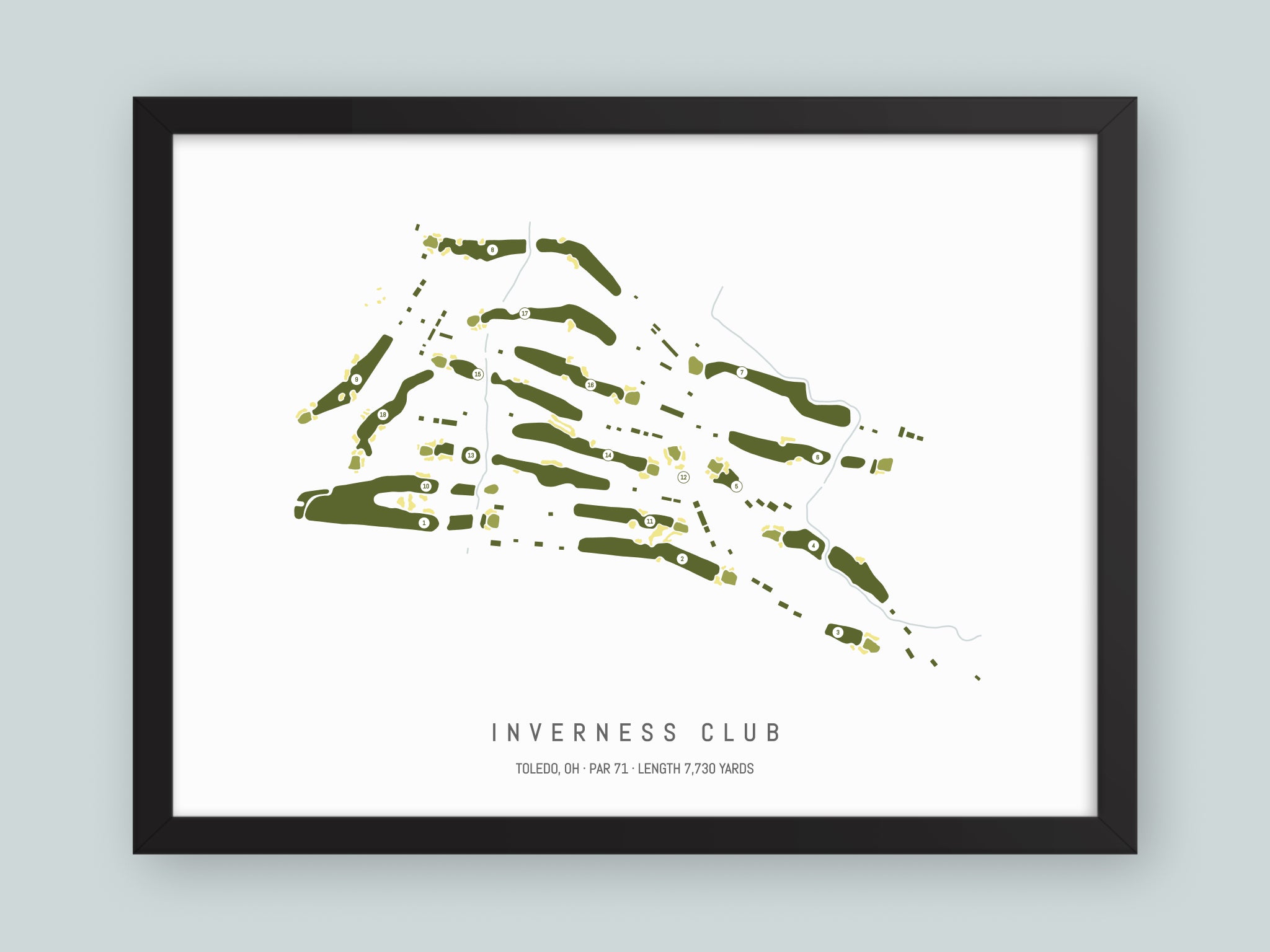 Inverness-Club-OH--Black-Frame-24x18-With-Hole-Numbers