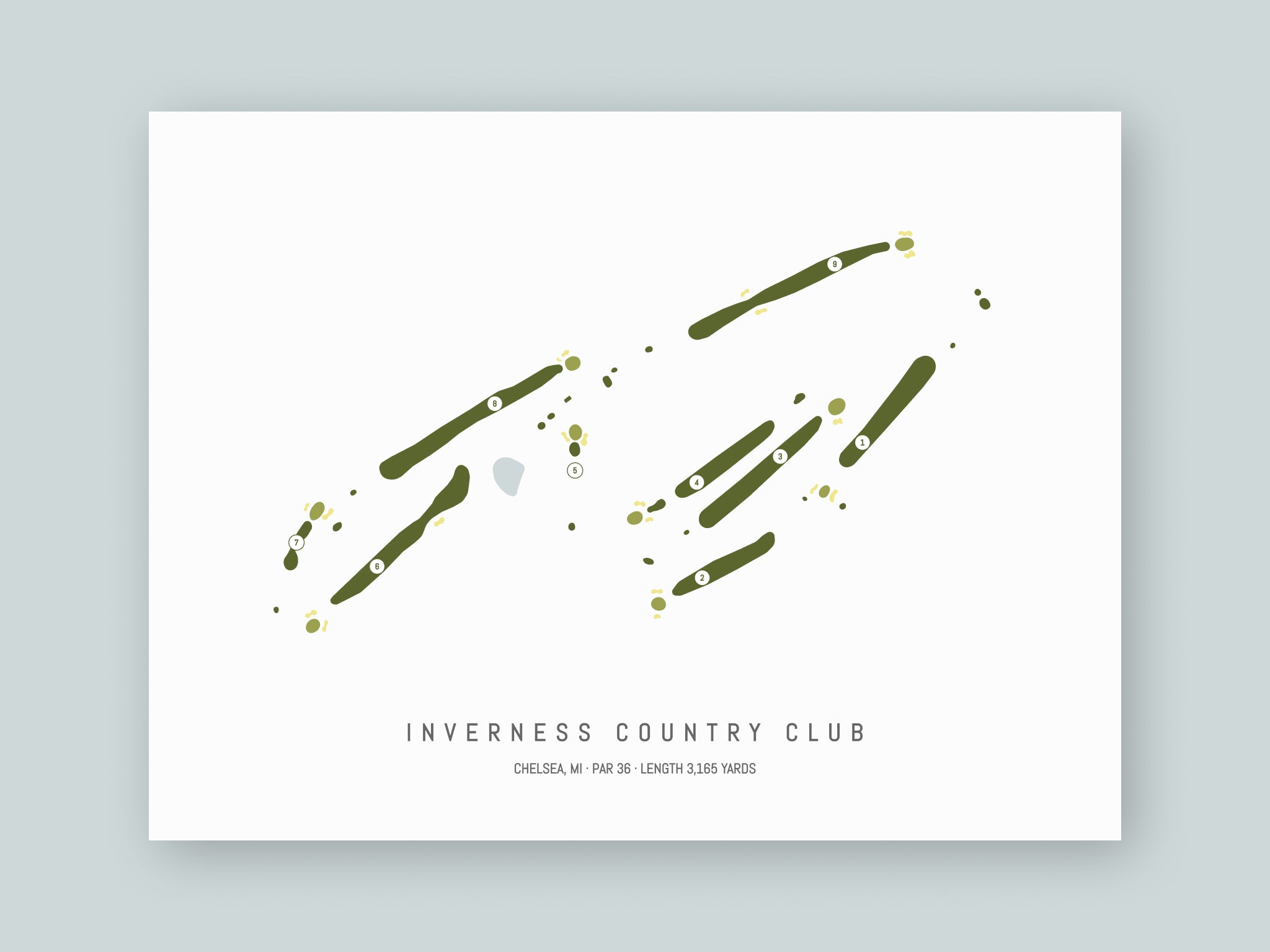 Inverness-Country-Club-MI--Unframed-24x18-With-Hole-Numbers