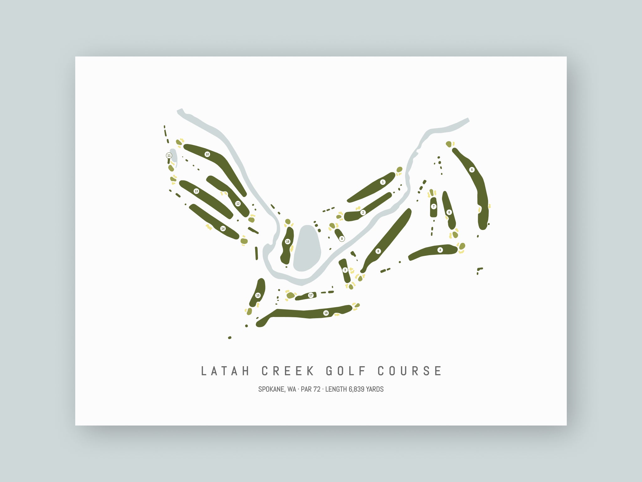 Latah-Creek-Golf-Course-WA--Unframed-24x18-With-Hole-Numbers