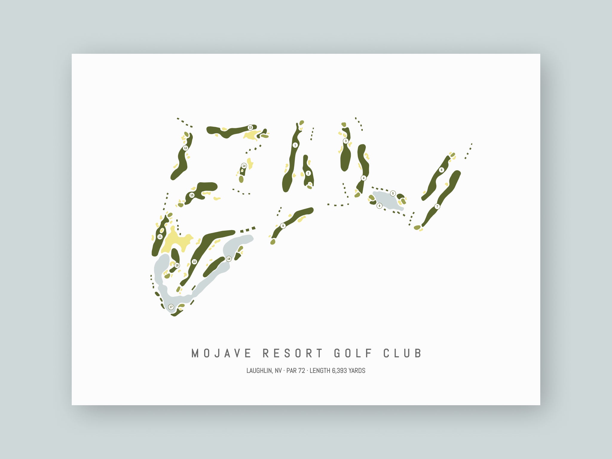 Mojave-Resort-Golf-Club-NV--Unframed-24x18-With-Hole-Numbers