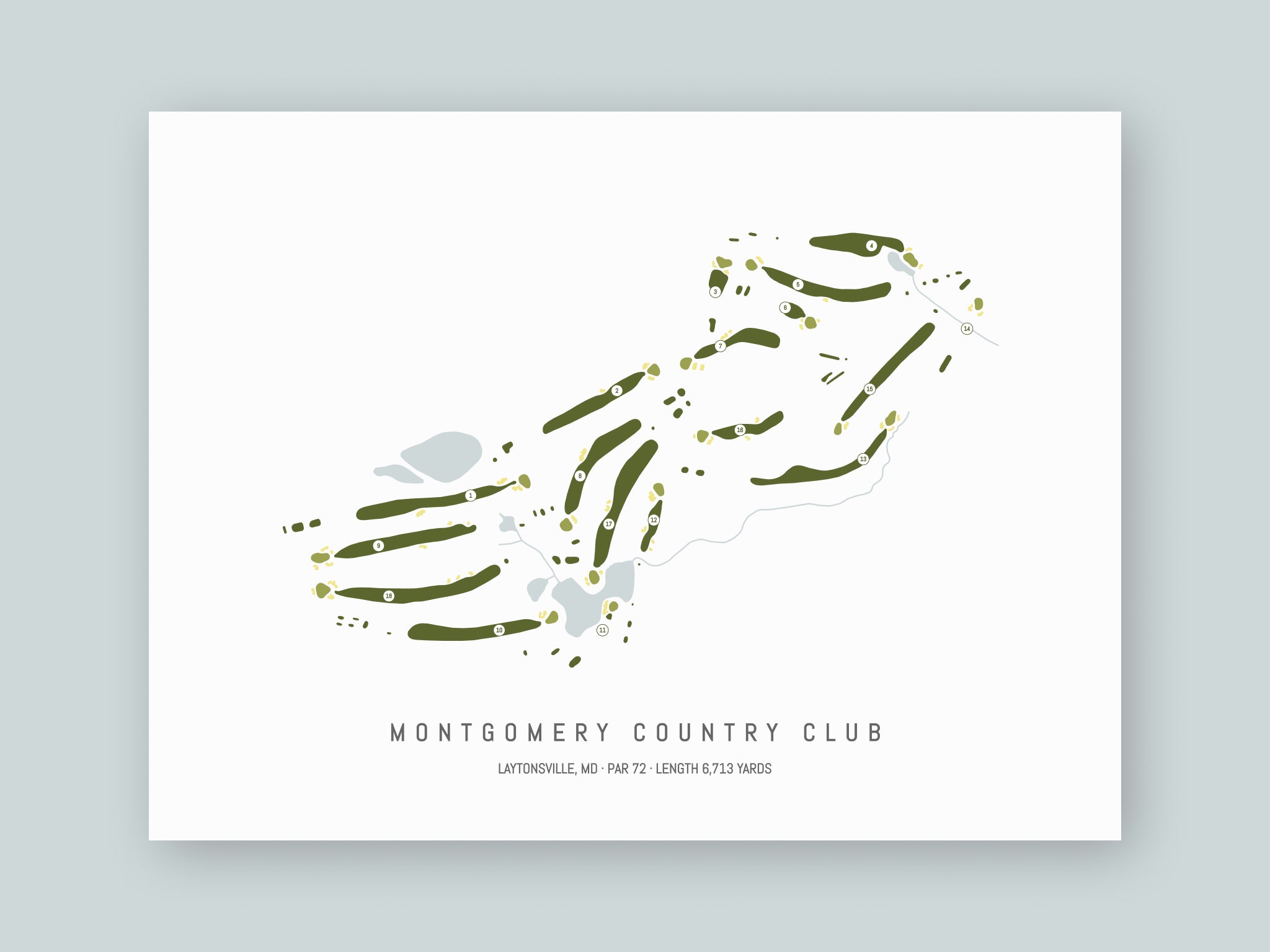 Montgomery-Country-Club-MD--Unframed-24x18-With-Hole-Numbers