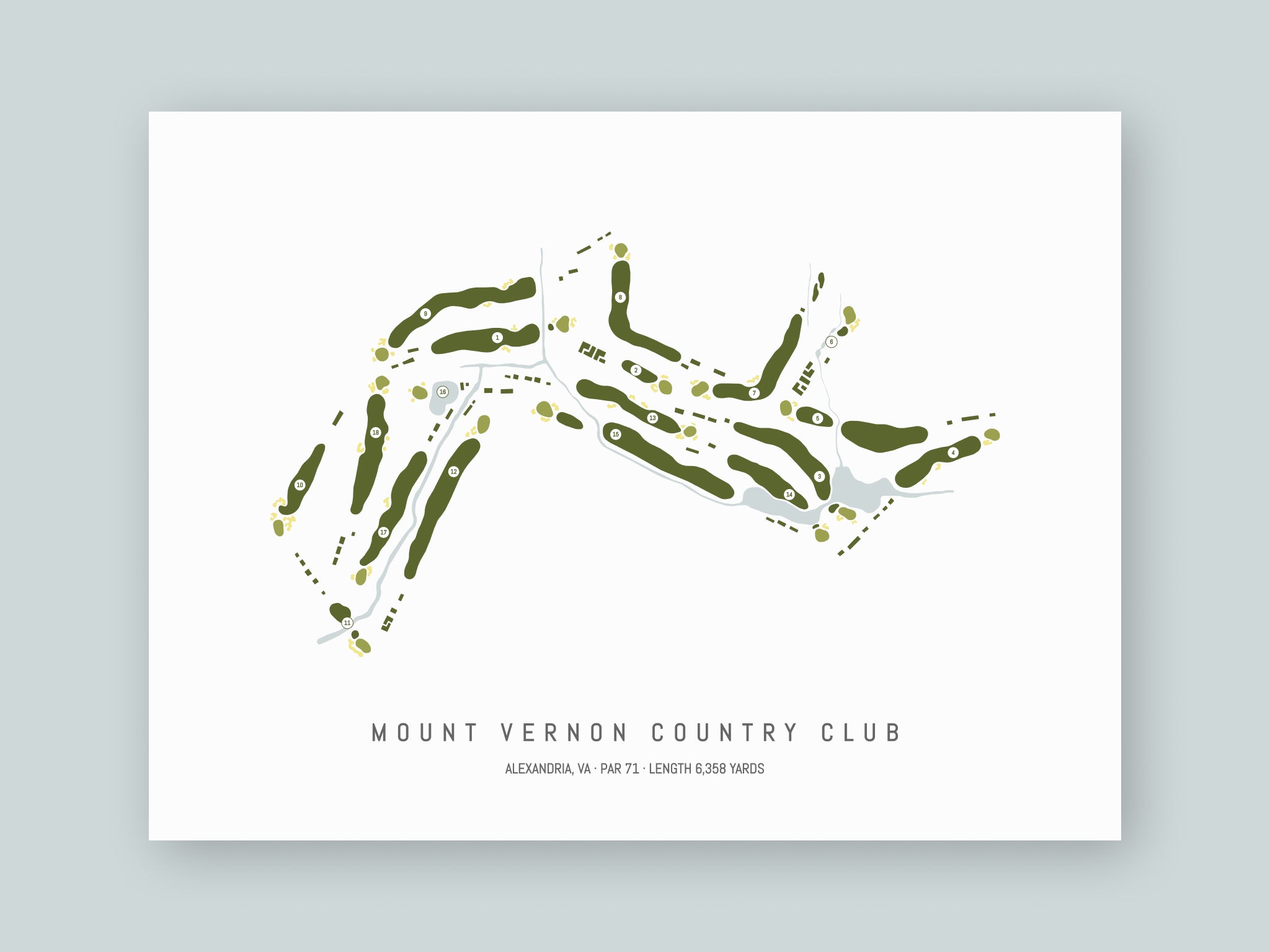 Mount-Vernon-Country-Club-VA--Unframed-24x18-With-Hole-Numbers