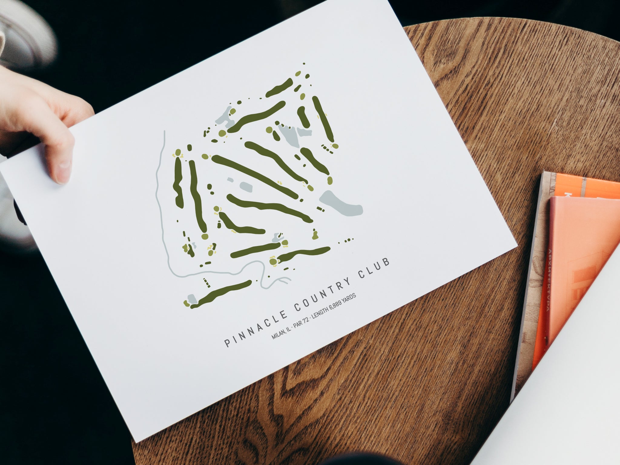 Pinnacle Country Club Golf Map - With Laptop