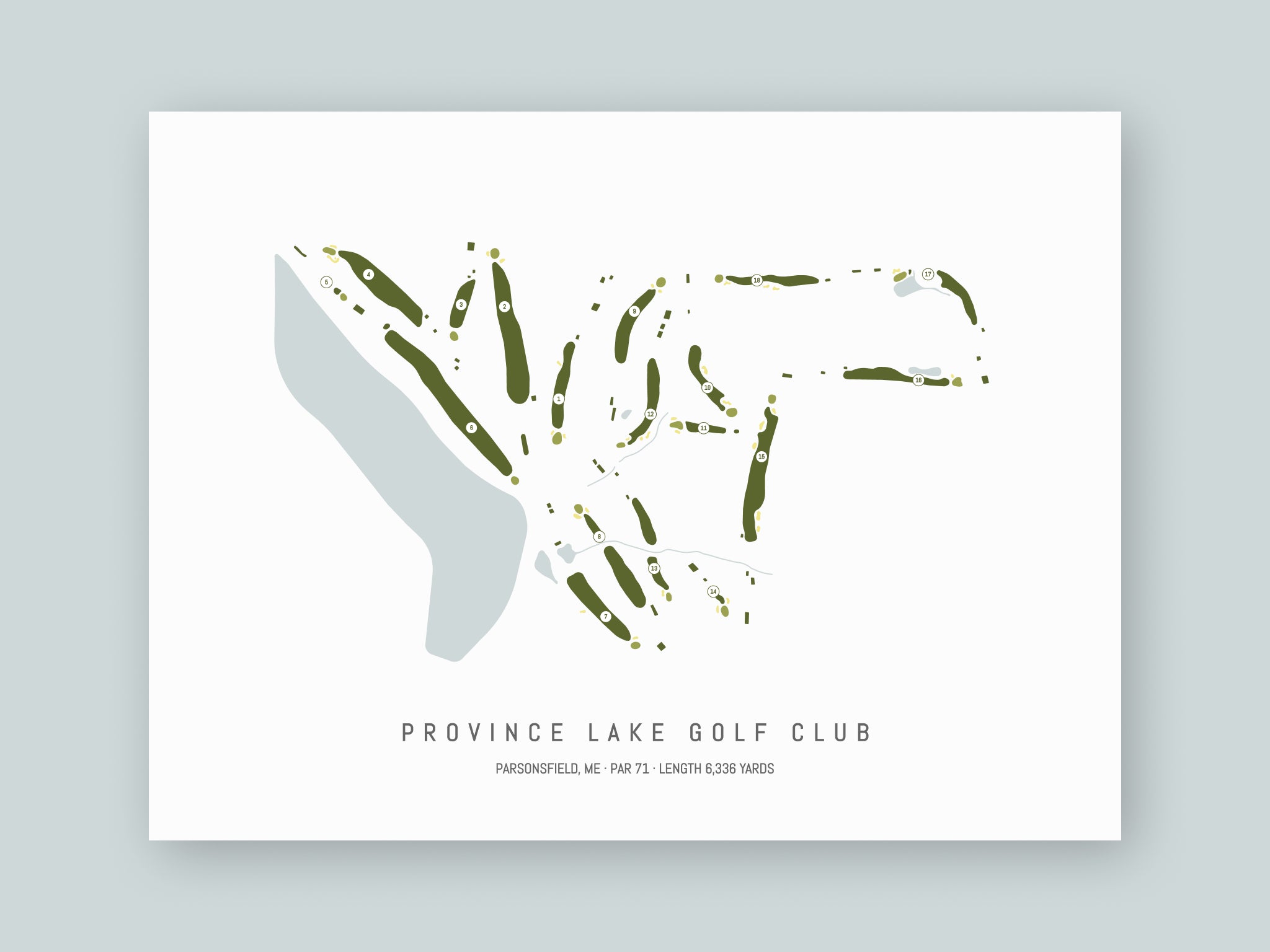 Province-Lake-Golf-Club-ME--Unframed-24x18-With-Hole-Numbers