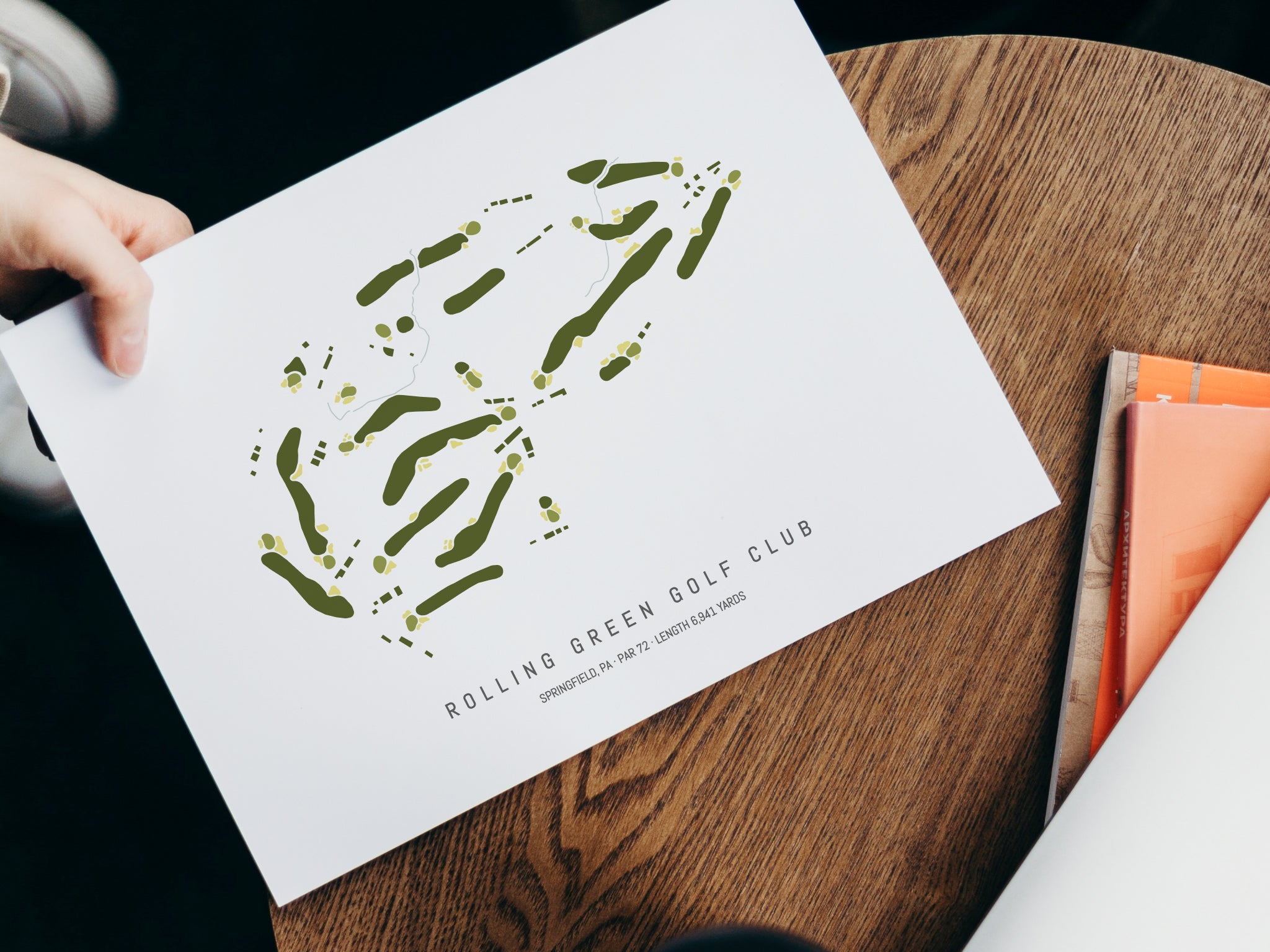 Rolling Green Golf Club Map - With Laptop