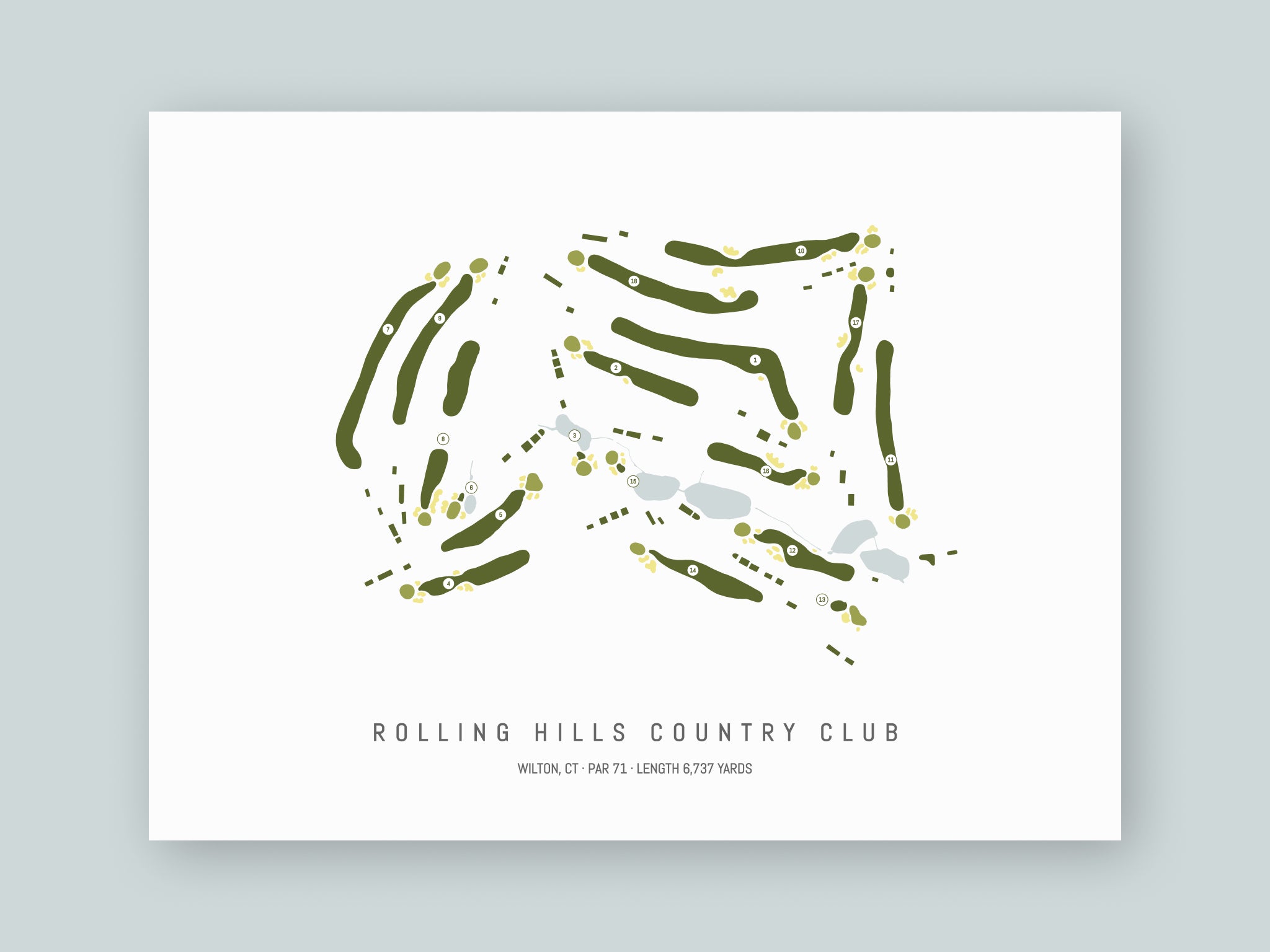 Rolling-Hills-Country-Club-CT--Unframed-24x18-With-Hole-Numbers