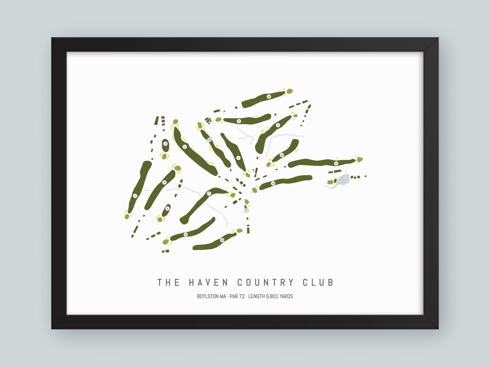 The-Haven-Country-Club-MA--Black-Frame-24x18-With-Hole-Numbers