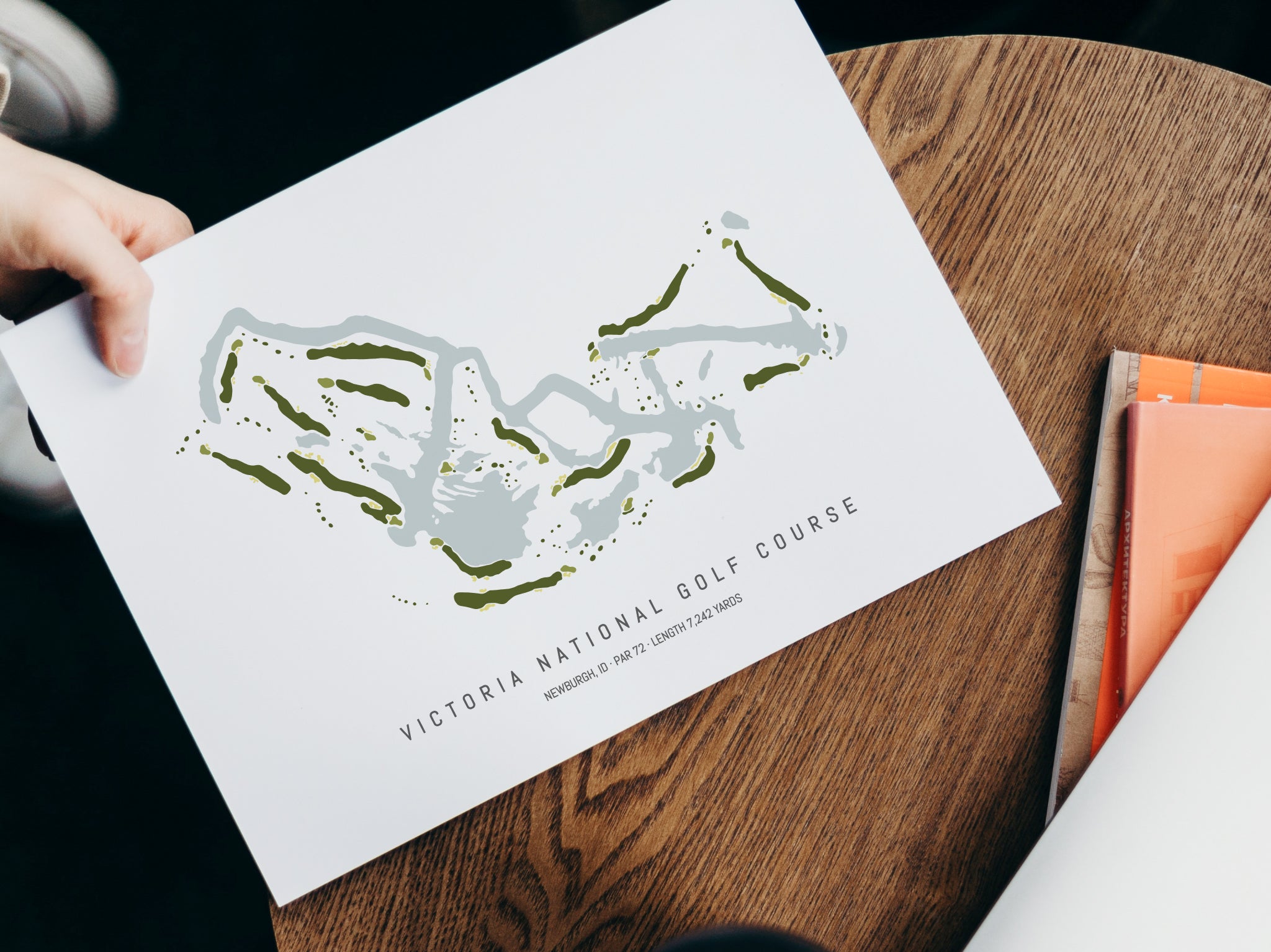 Victoria National Golf Club Map - With Laptop