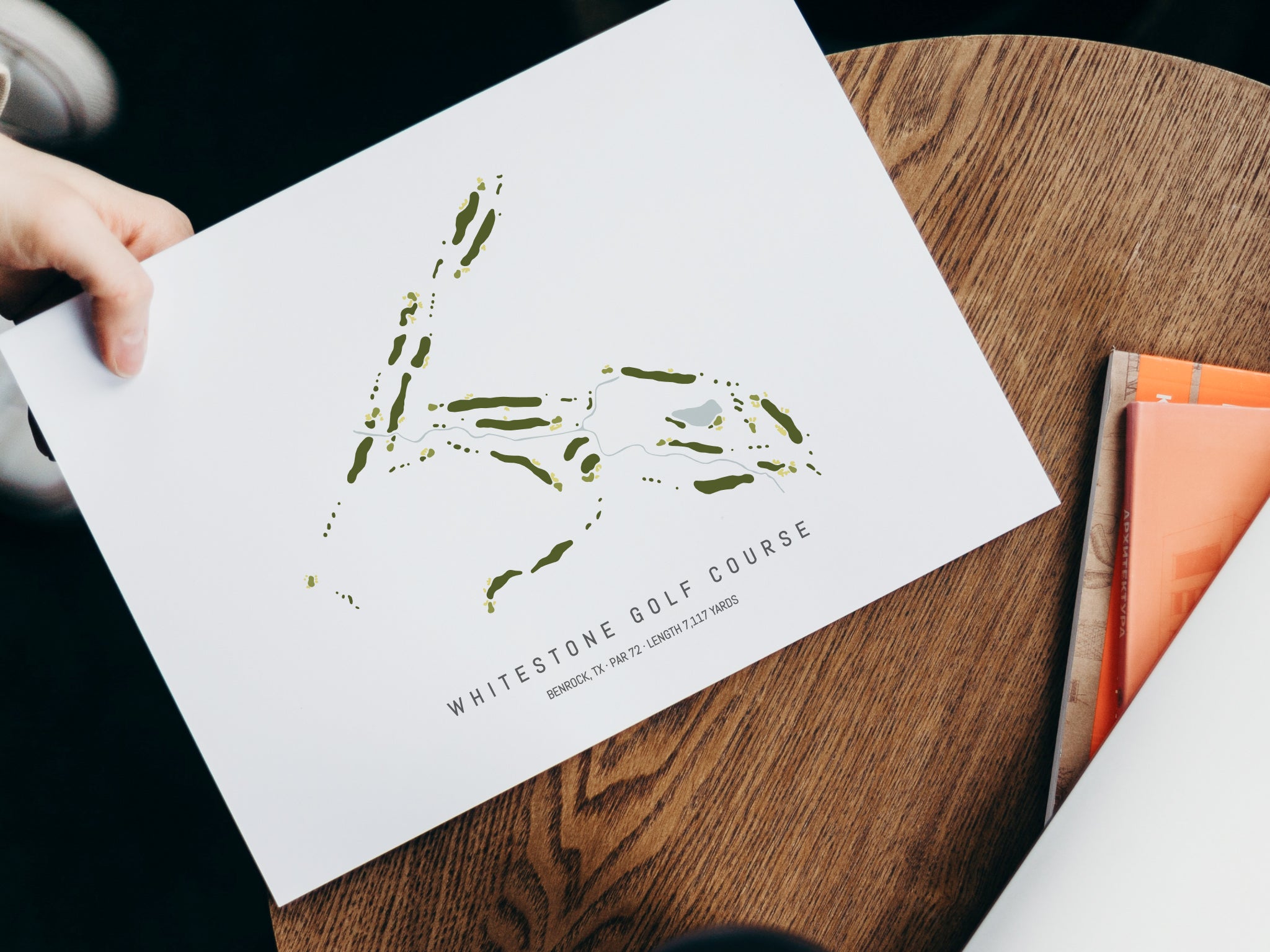 Whitestone Golf Course Map - With Laptop