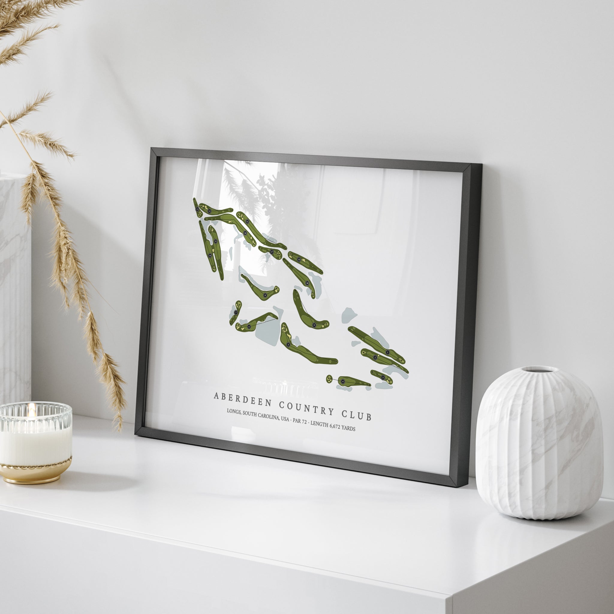 Aberdeen Country Club | Golf Course Map | On Table 