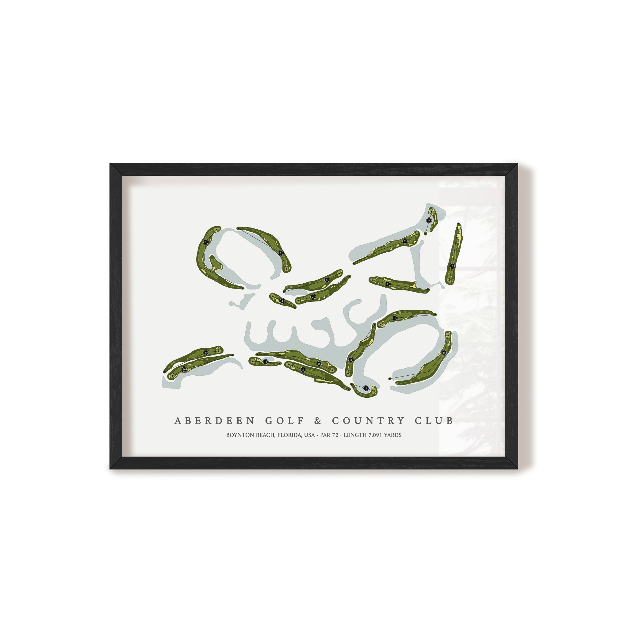 Aberdeen Golf & Country Club | Golf Course Map | Black+Frame 