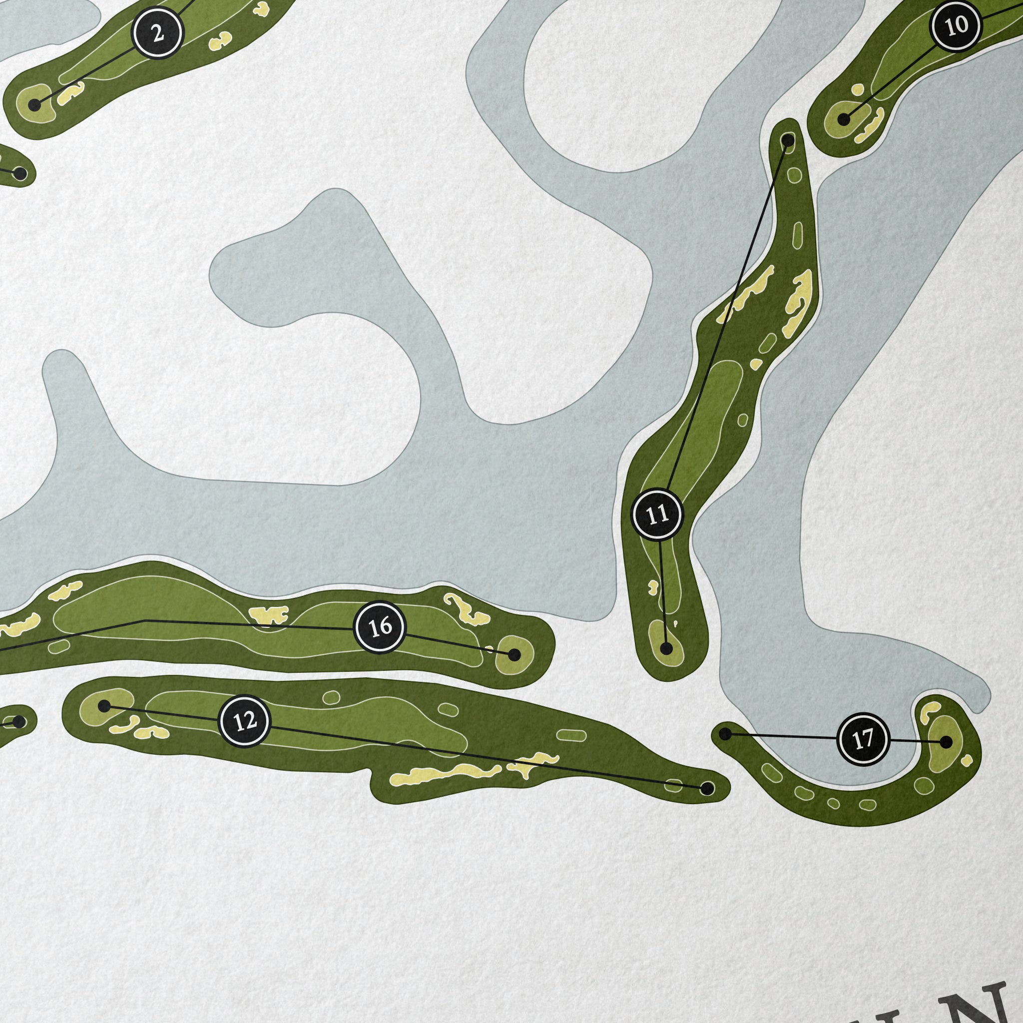 Aberdeen Golf & Country Club | Golf Course Map | Close+Up 