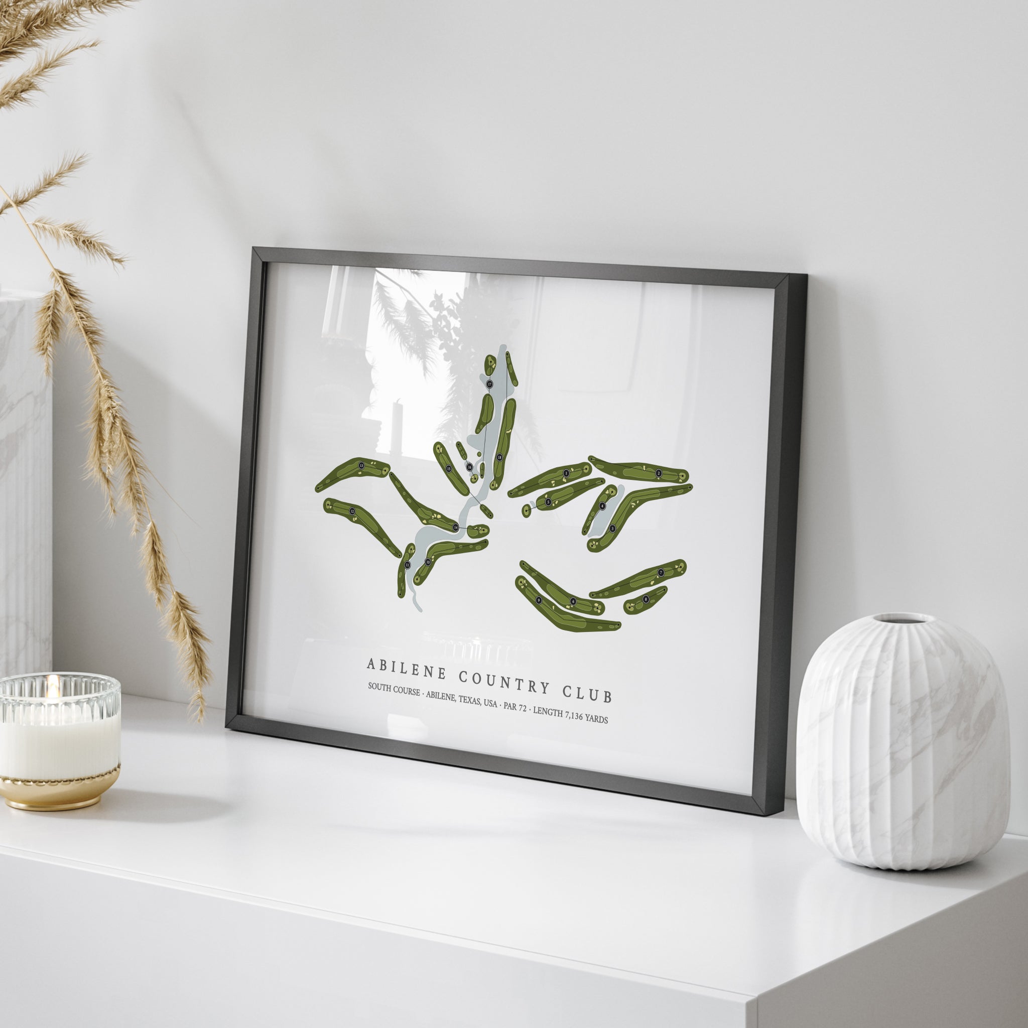 Abilene Country Club - South Course | Golf Course Map | On Table 