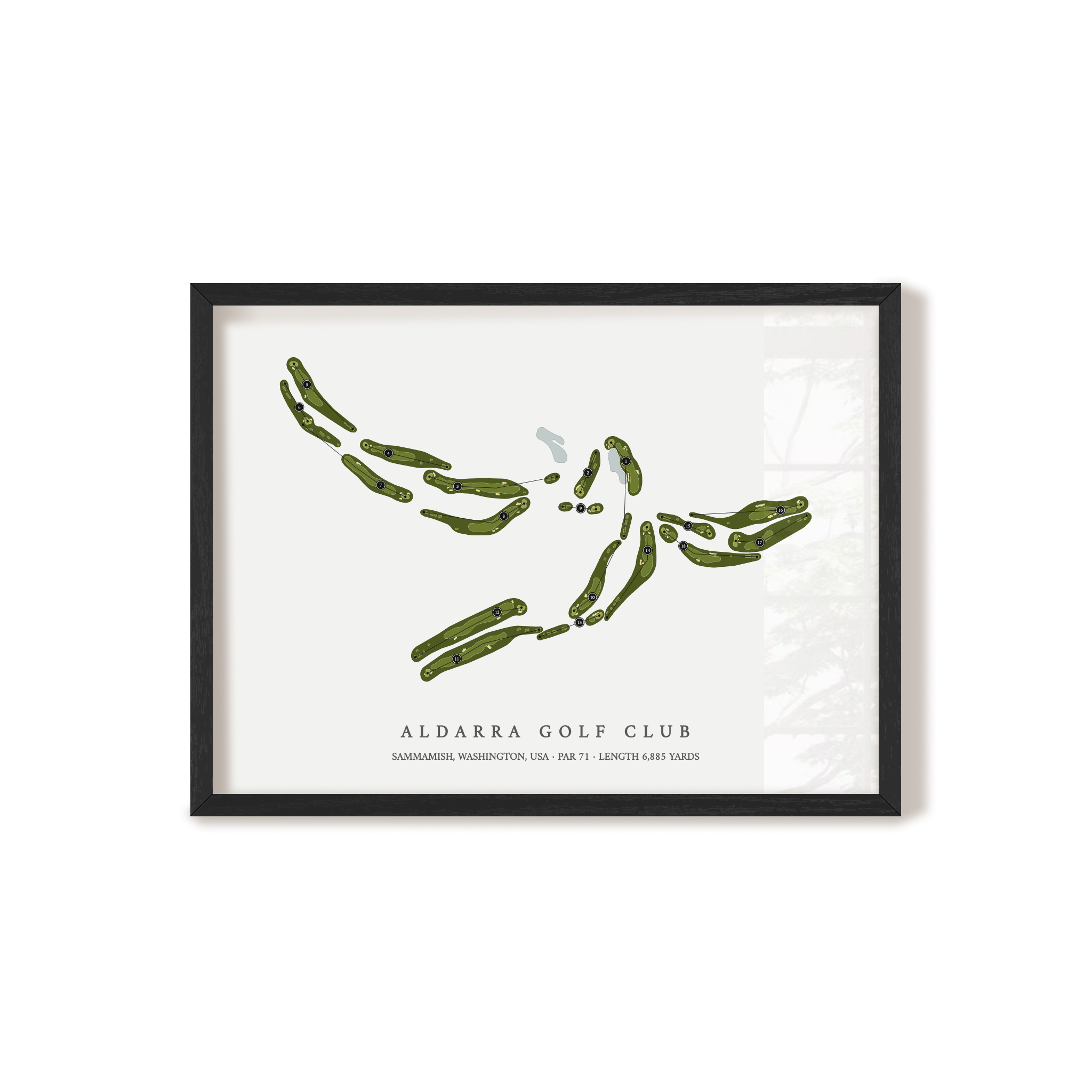 Aldarra Golf Club | Golf Course Print | Black Frame