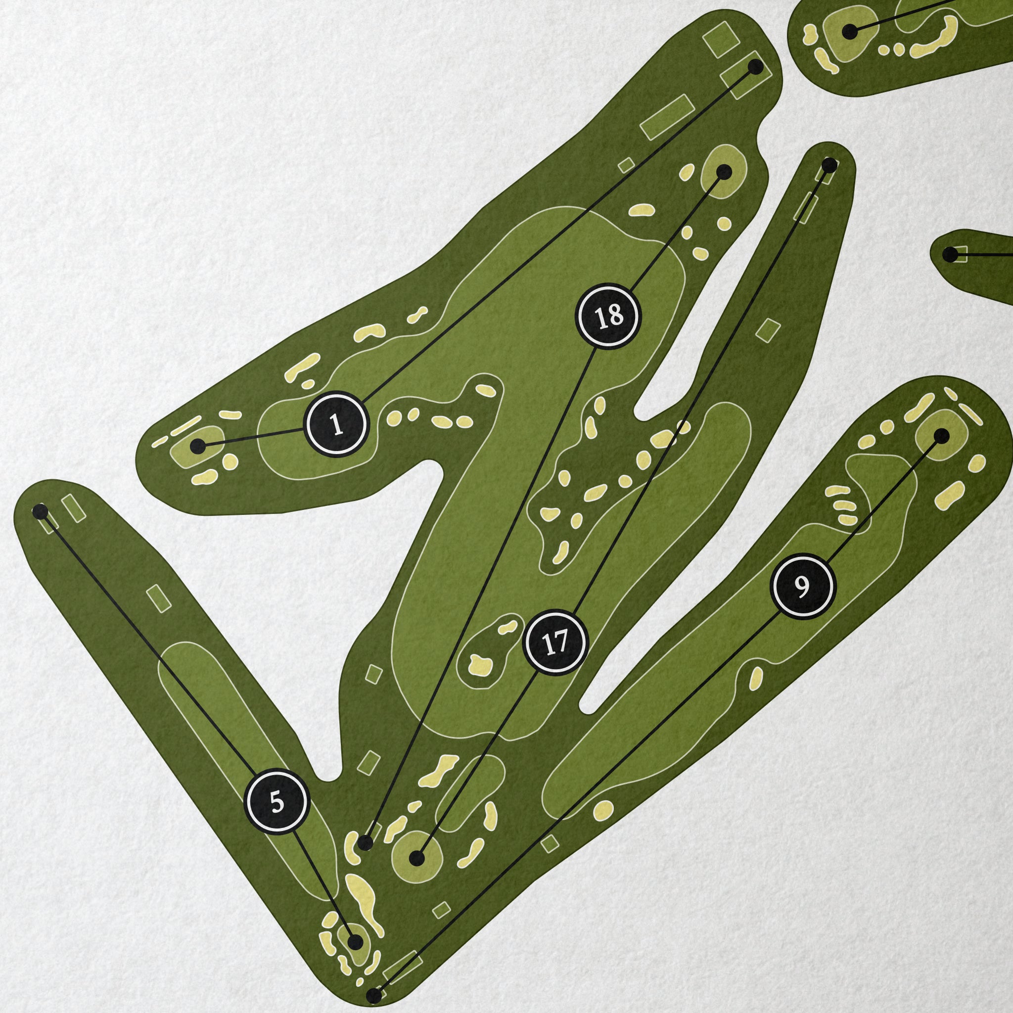 Allegheny Country Club | Golf Course Map | Close Up 