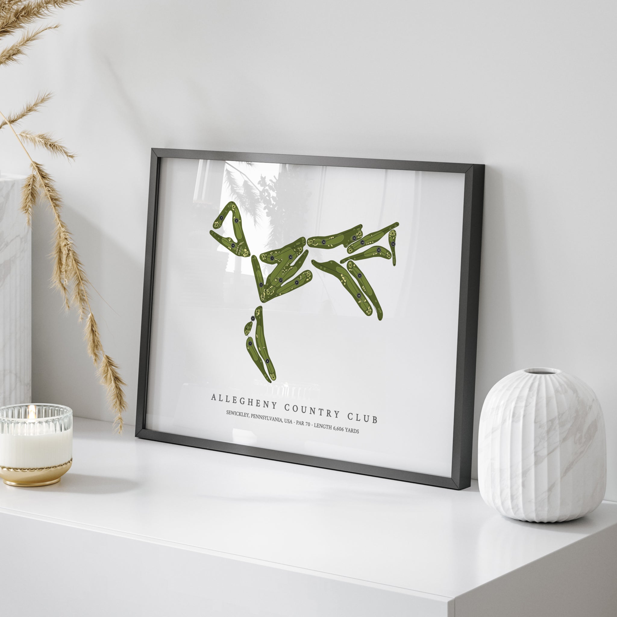 Allegheny Country Club | Golf Course Map | On Table 