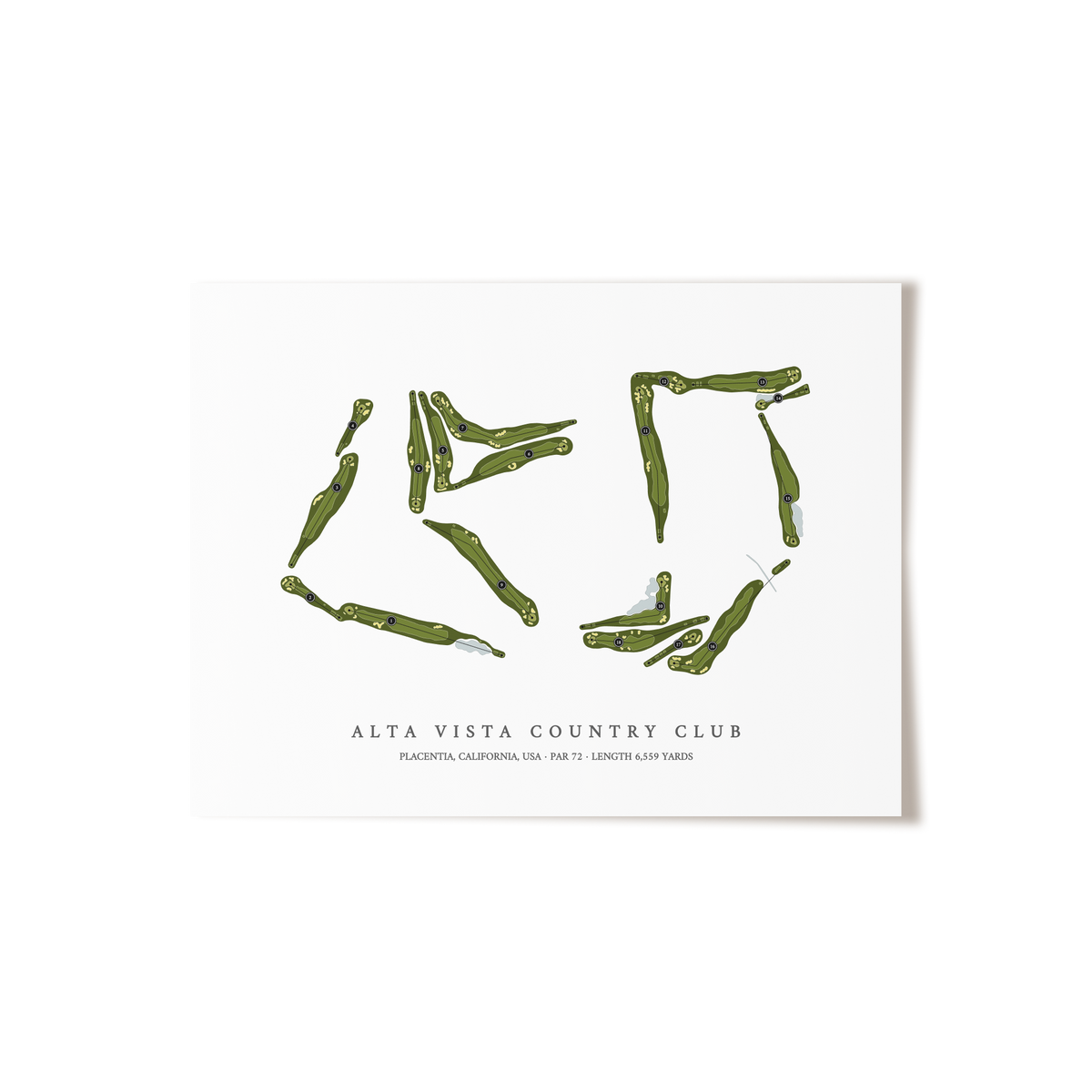 Alta Vista Country Club | Golf Course Print | Unframed