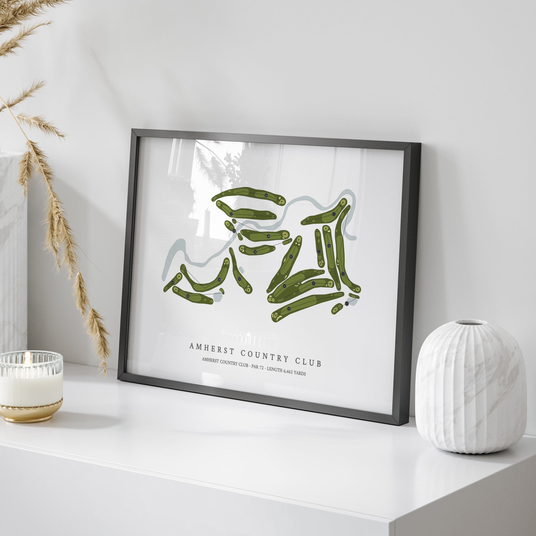 Amherst Country Club | Golf Course Map | On Table 