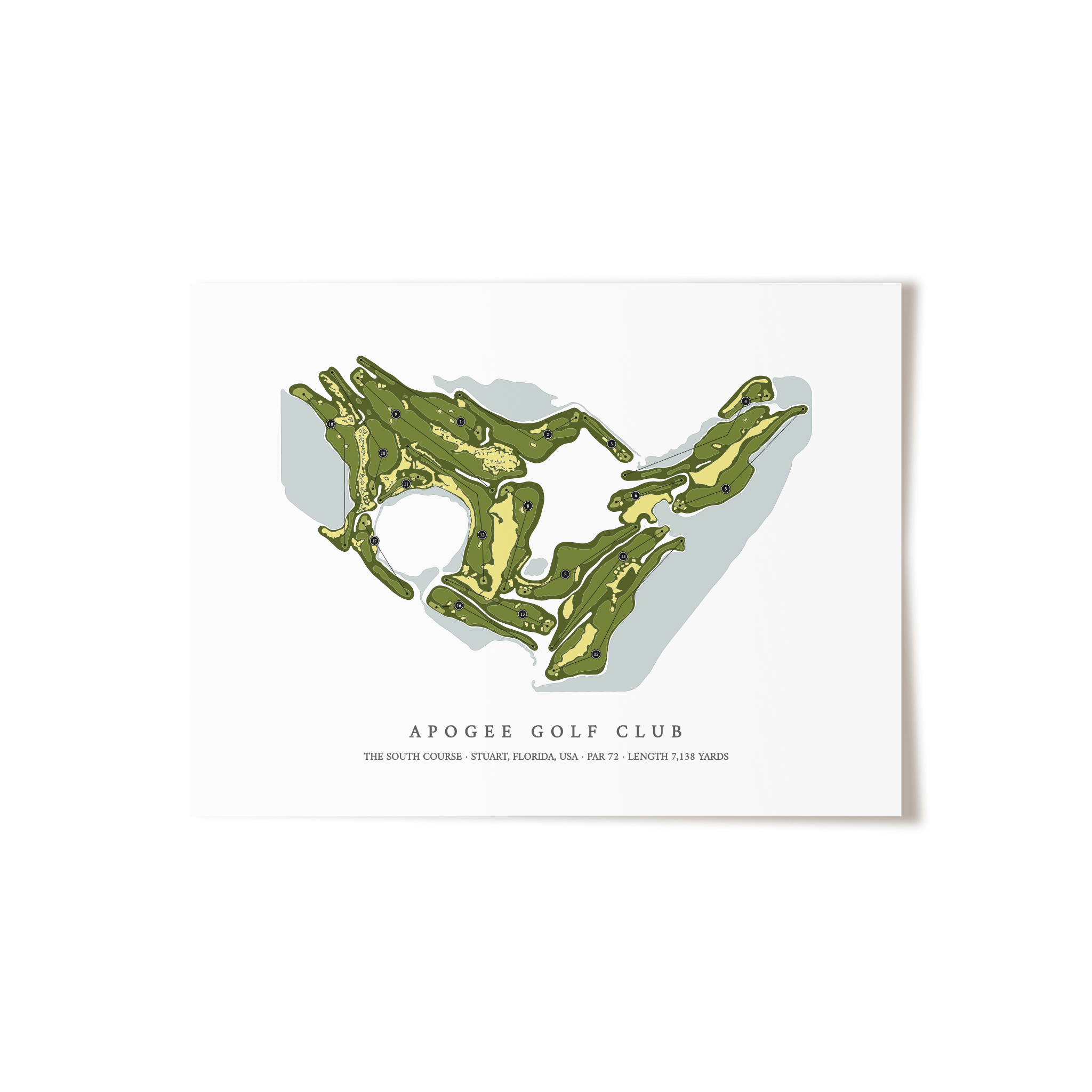 Apogee Golf Club - The South Course | Golf Course Map | Unframed 