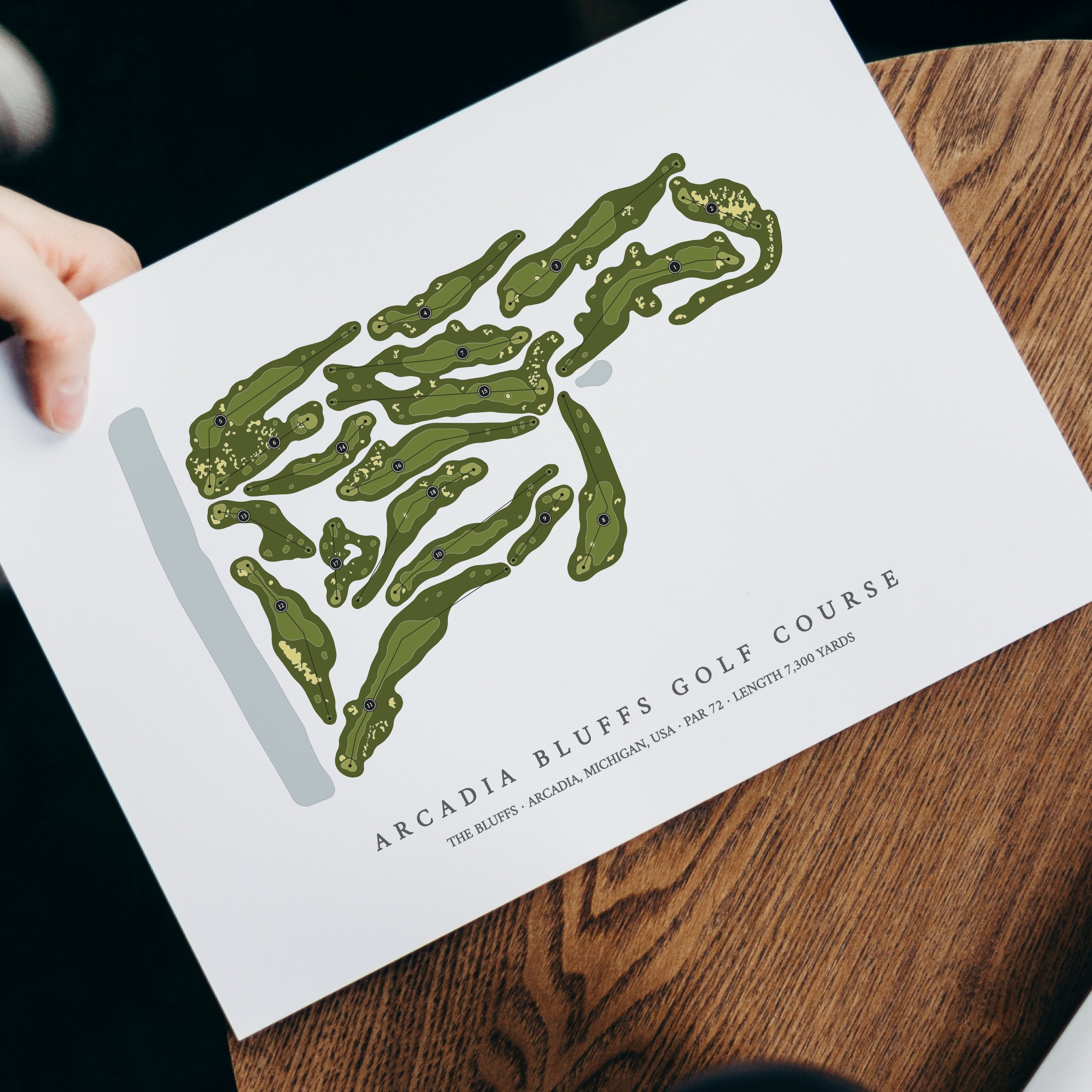 Arcadia Bluffs Golf Course - The Buffs| Golf Course Print | With Laptop 